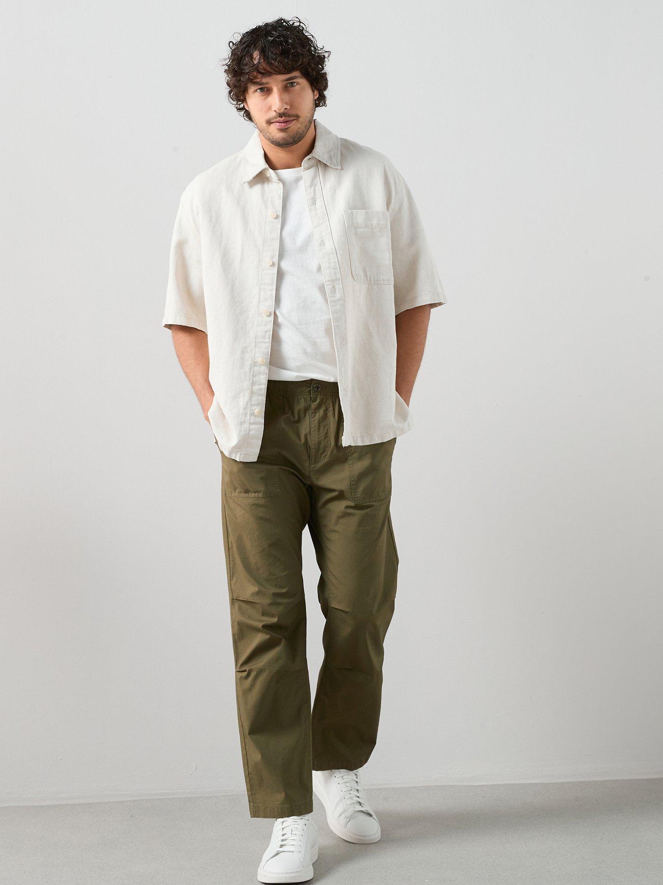The Very Collection Cotton Rich Regular Fit Tech Trousers - Khaki