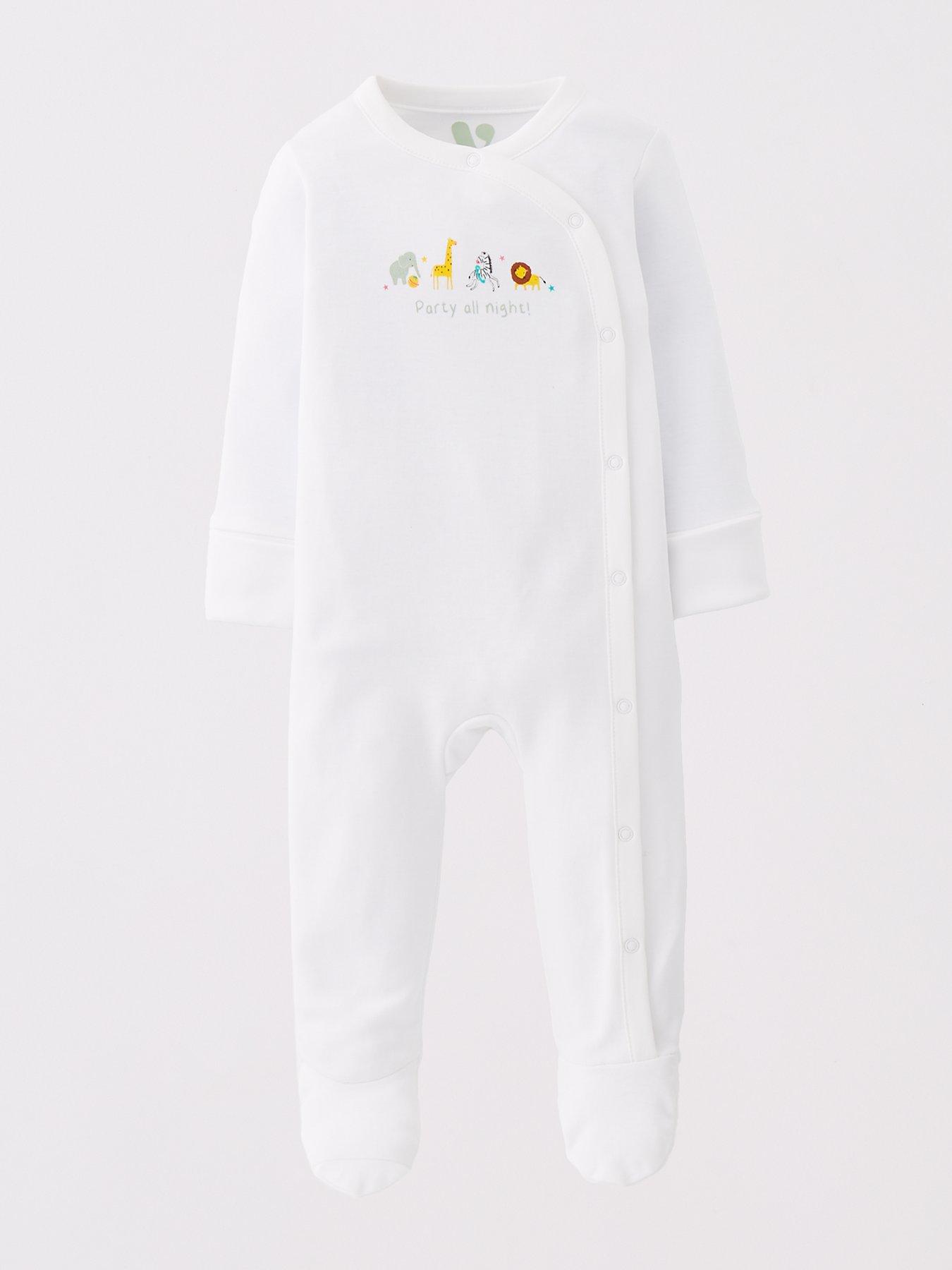 Image 2 of 5 of Mini V by Very Animal 2 Pack Sleepsuits