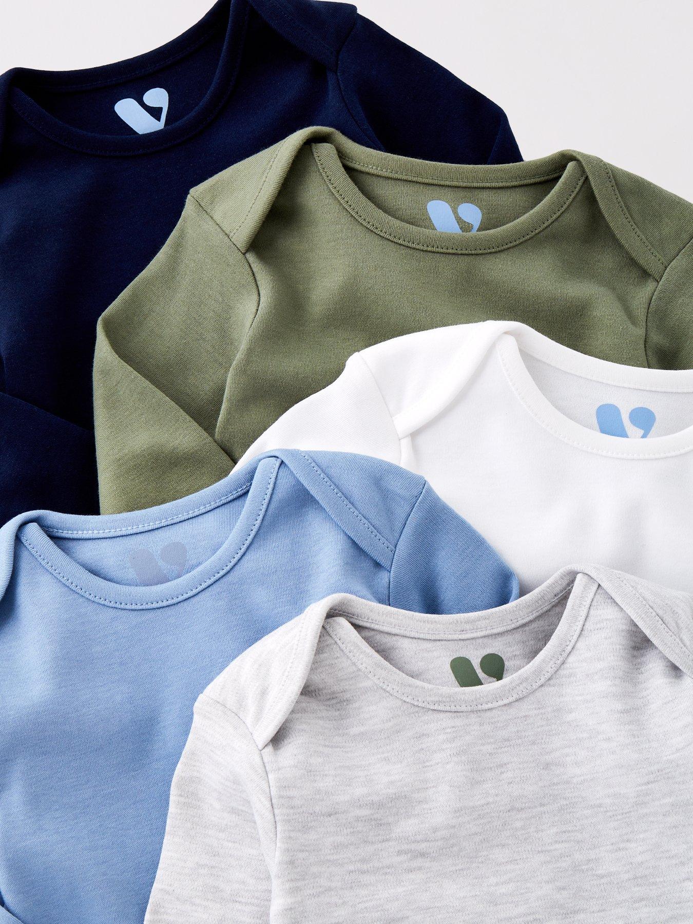 Image 5 of 5 of The Very Collection Baby Boy Long Sleeve 5 Pack Bodysuits (0-3 months - 18-24 months)