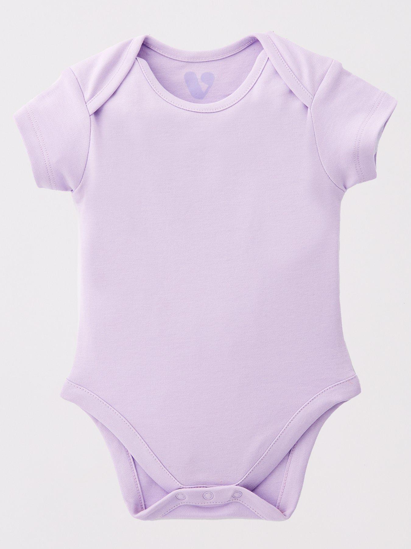 Image 2 of 5 of The Very Collection Baby Girls Pastel Short Sleeve 5 Pack Bodysuits (0-3 months - 18-24 months) - Pink