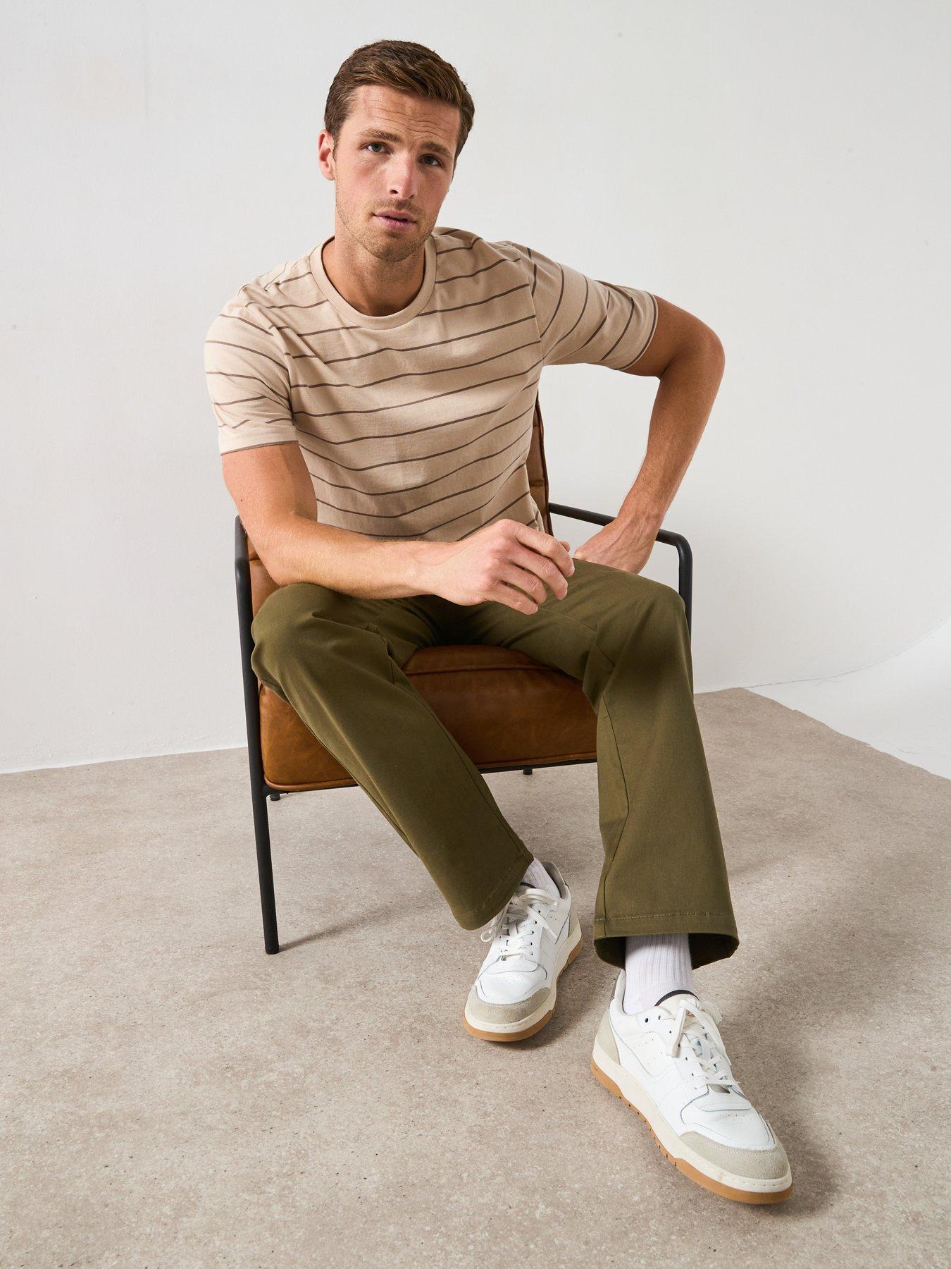 Image 4 of 6 of Very Man Loose Fit Chino Trouser - Khaki