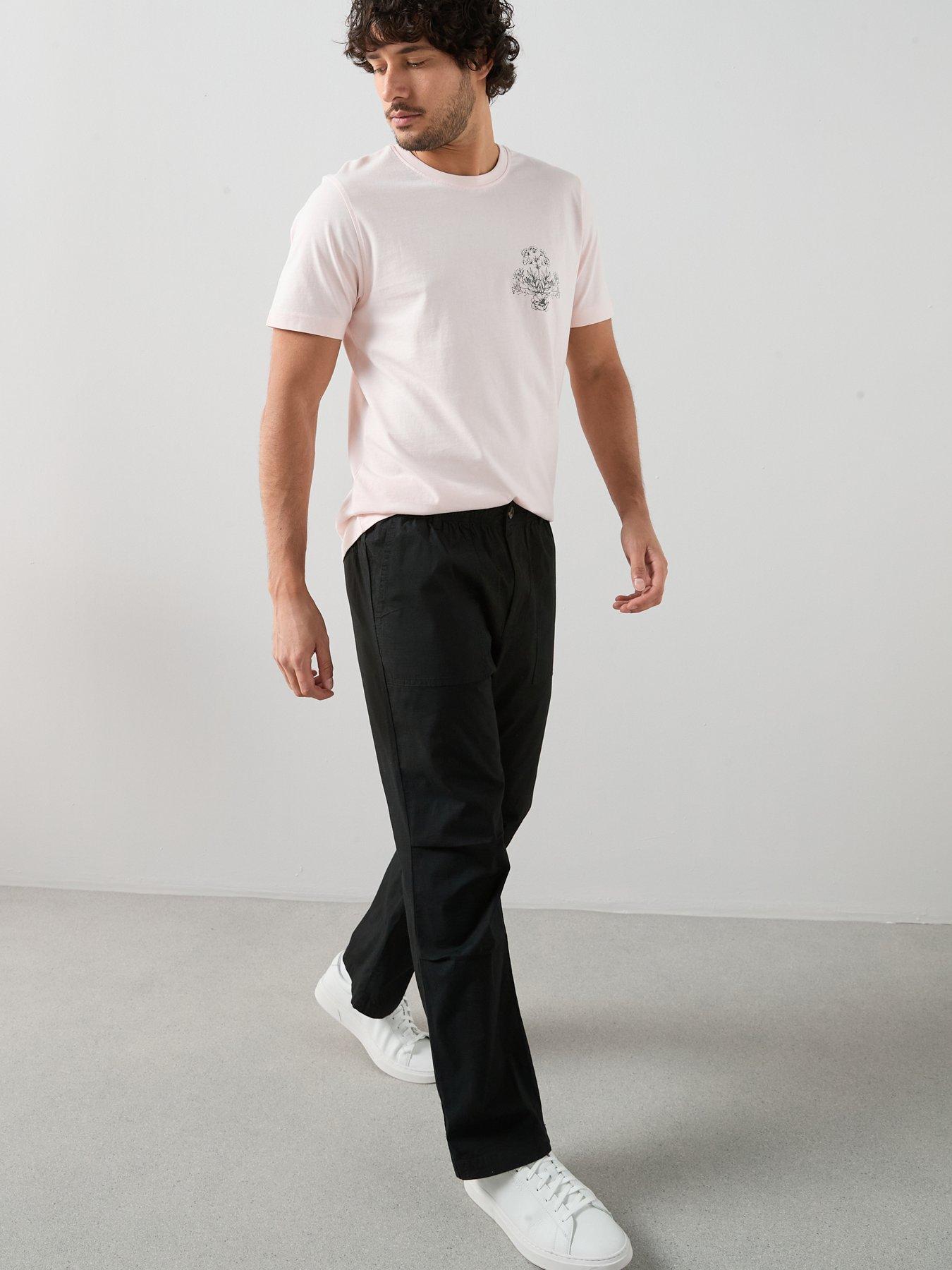 The Very Collection Cotton Rich Regular Fit Tech Trousers - Black