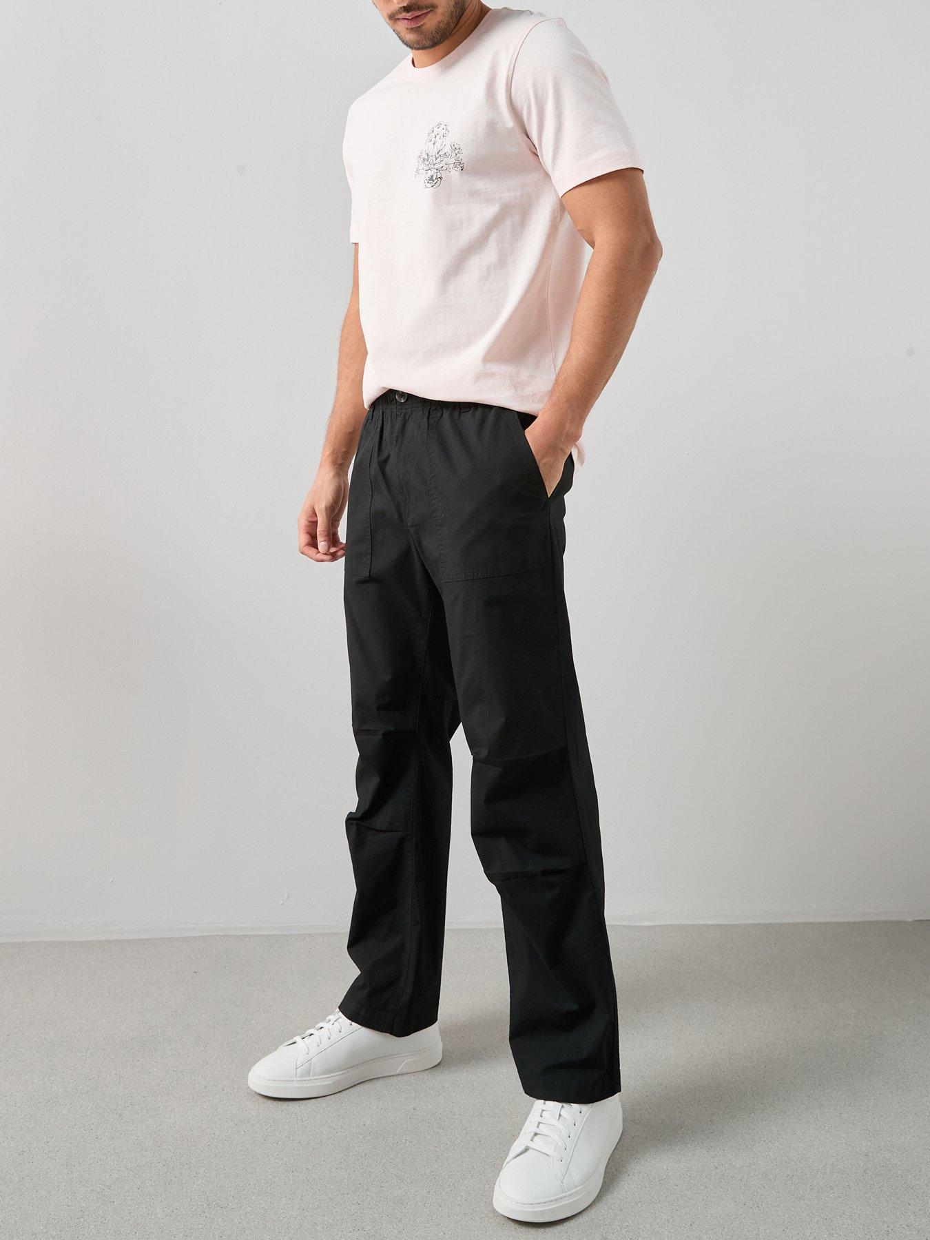 The Very Collection Cotton Rich Regular Fit Tech Trousers - Black | Very