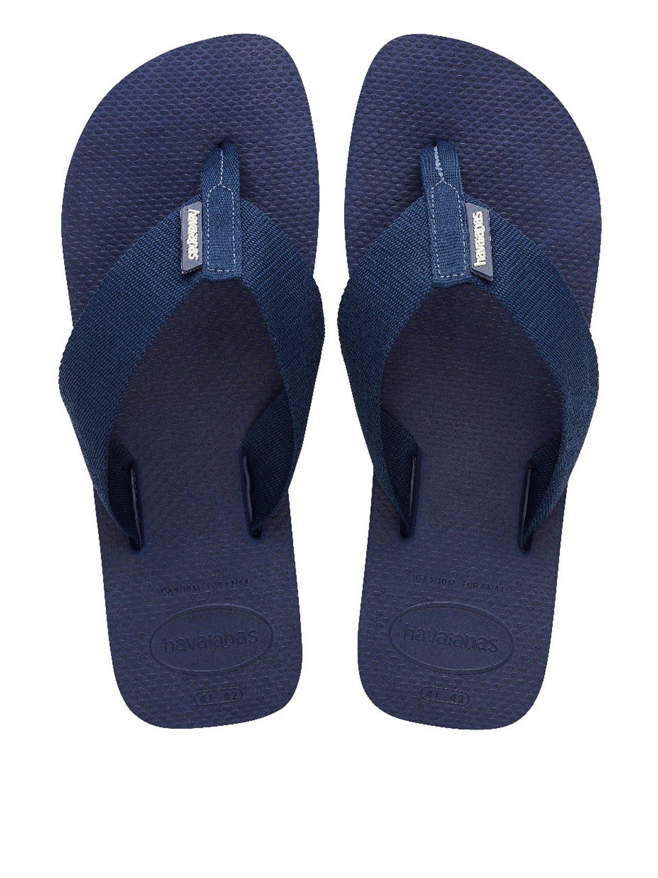 undefined Urban Basic Material Flip Flops - Navy
