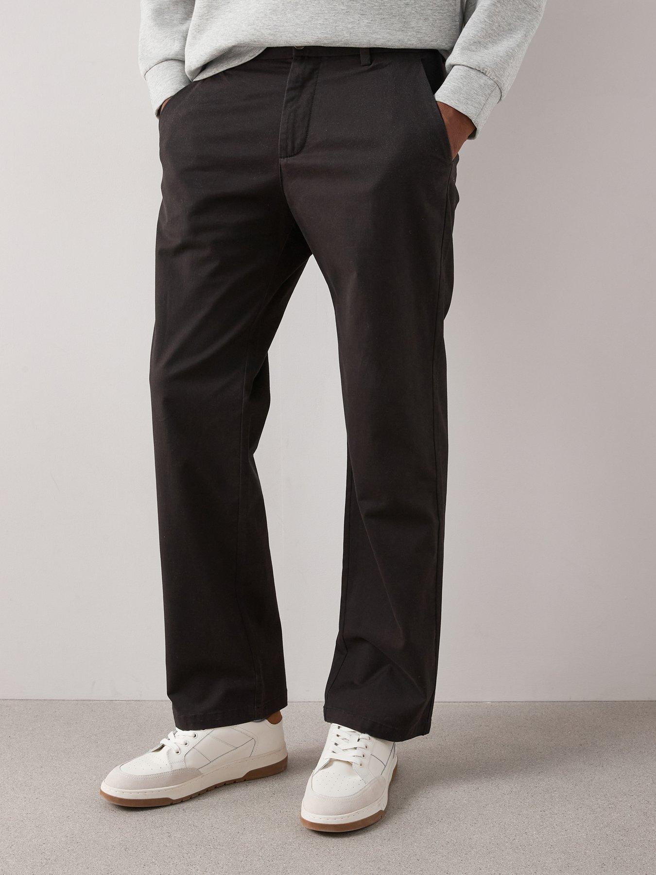 The Very Collection Cotton Rich Loose Fit Chino Trousers - Black