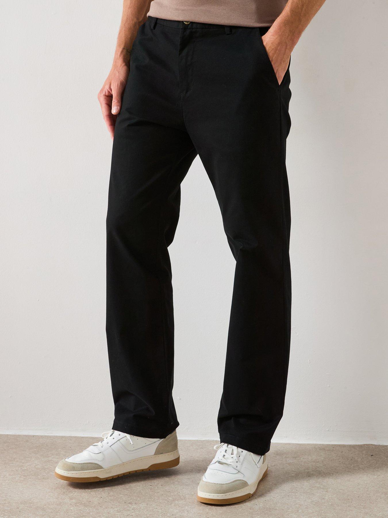 undefined Loose Fit Chino Trouser - Black