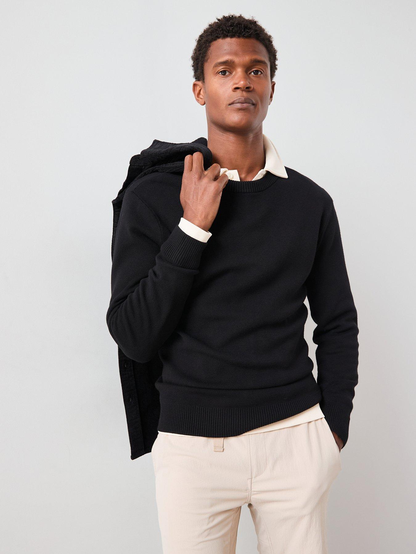The Very Collection Midweight Knitted Crew Neck Jumper - Black
