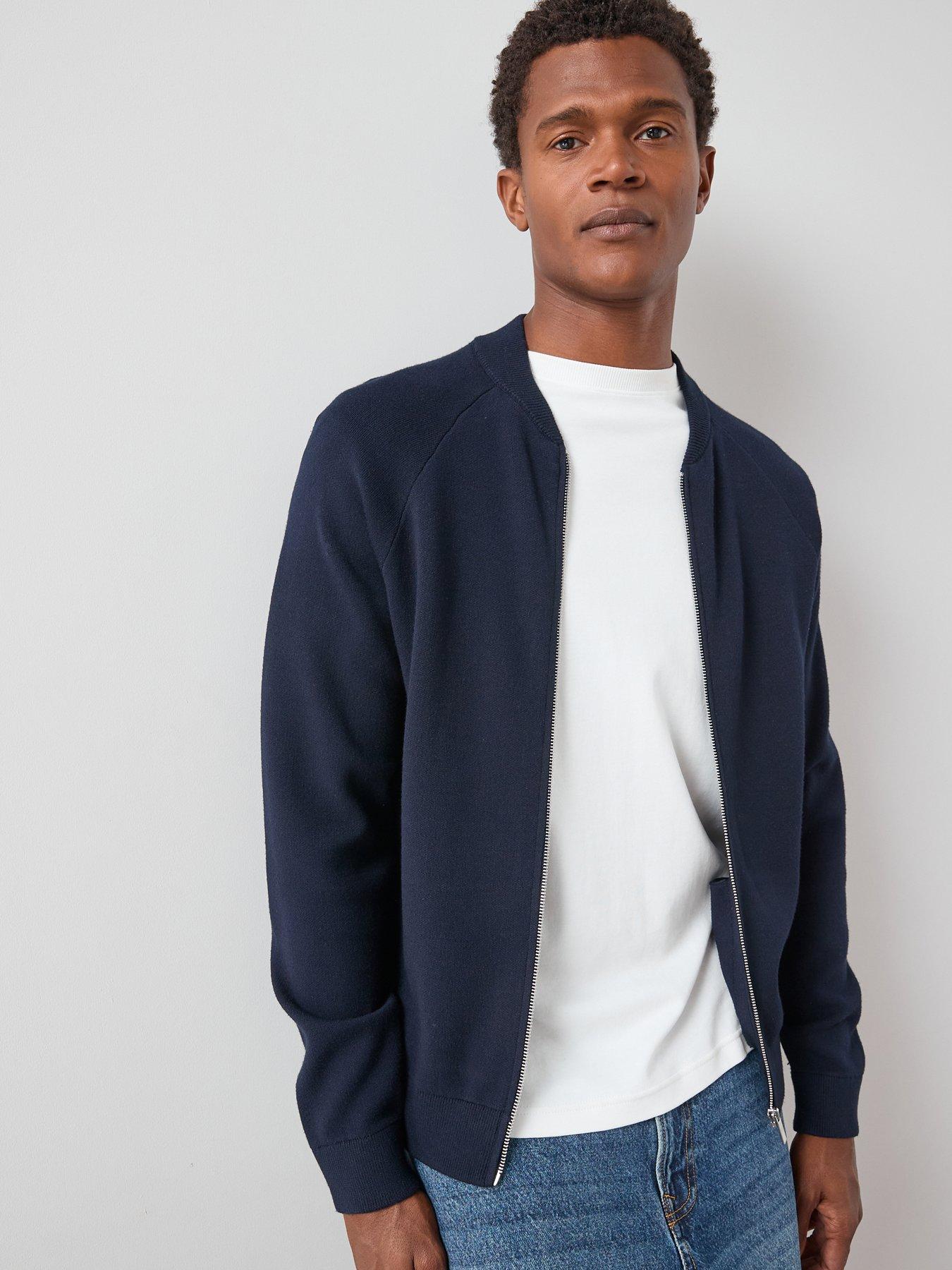 The Very Collection Midweight Knitted Bomber - Navy