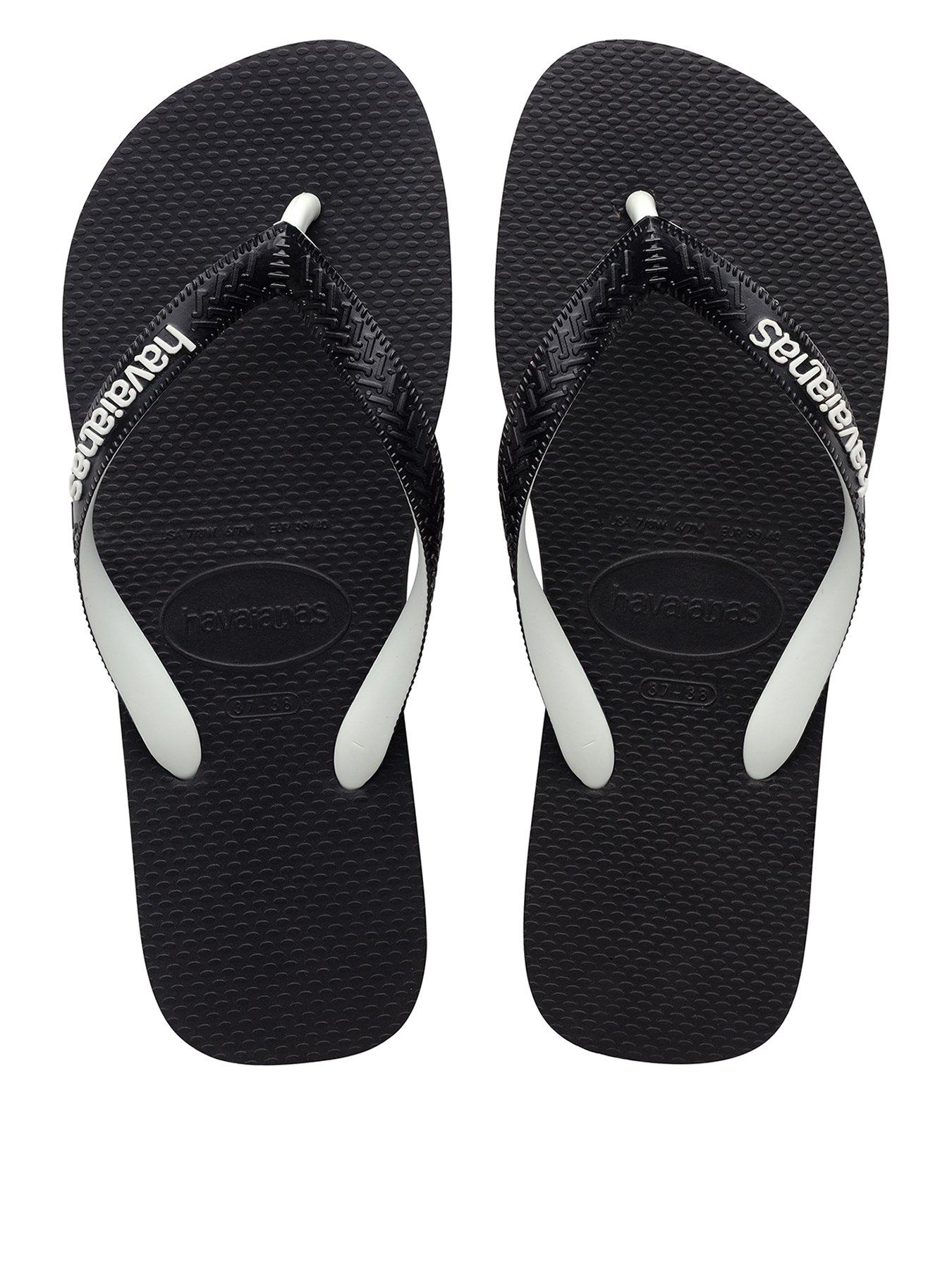 undefined Top Mix Flip Flops - Black