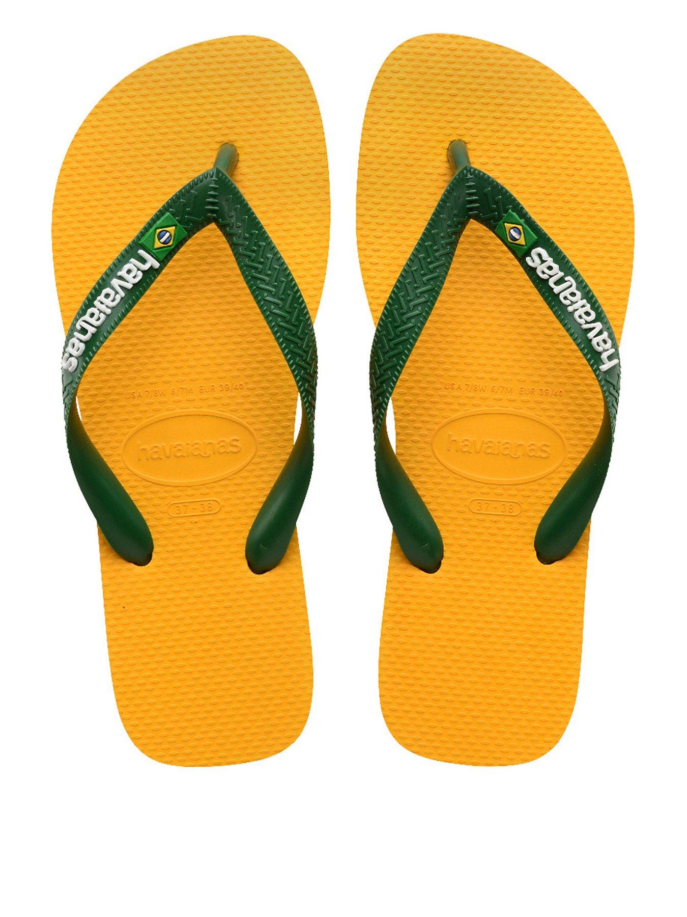 undefined Brasil Logo Flip Flops - Yellow