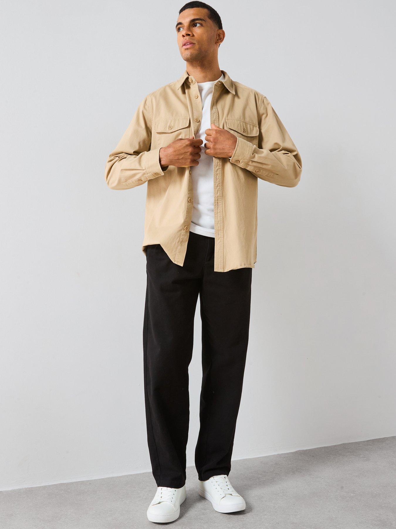 Image 3 of 6 of Very Man Double Pleat Trousers - Black