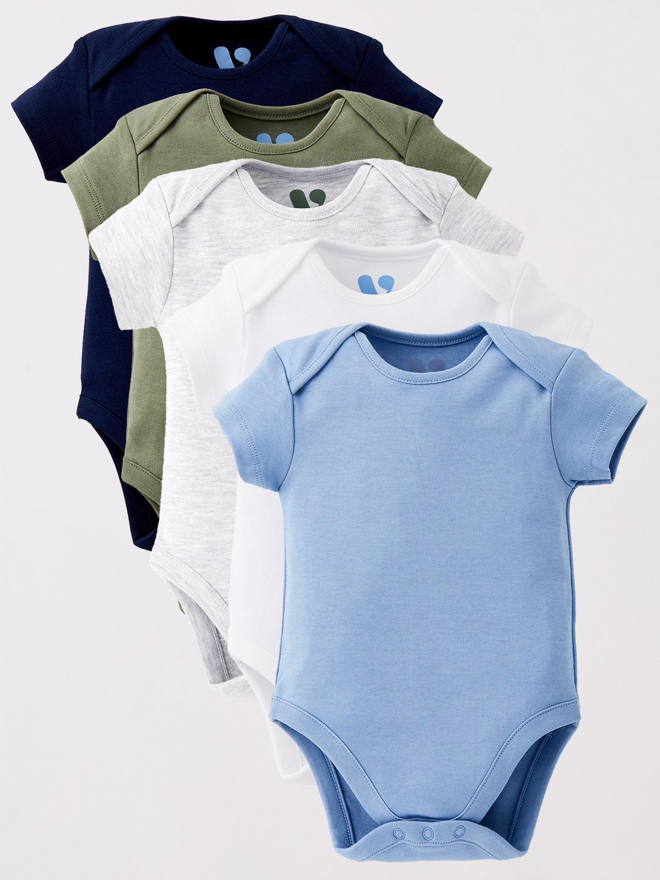 undefined Baby Boy Short Sleeve 5 Pack Bodysuits