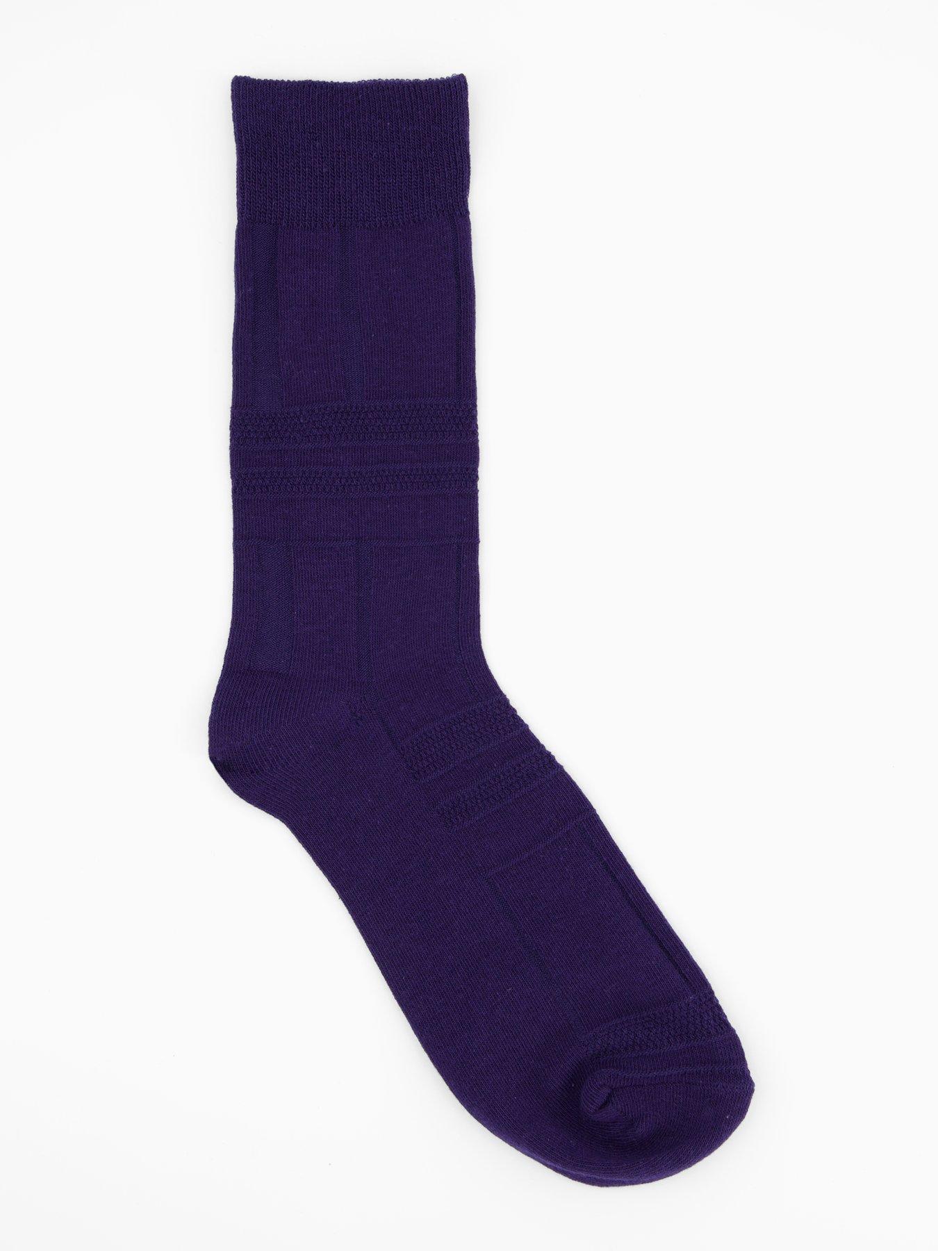 Image 2 of 3 of Very Man 3 Pack Assorted Textured Supersoft Socks - Navy/burgundy