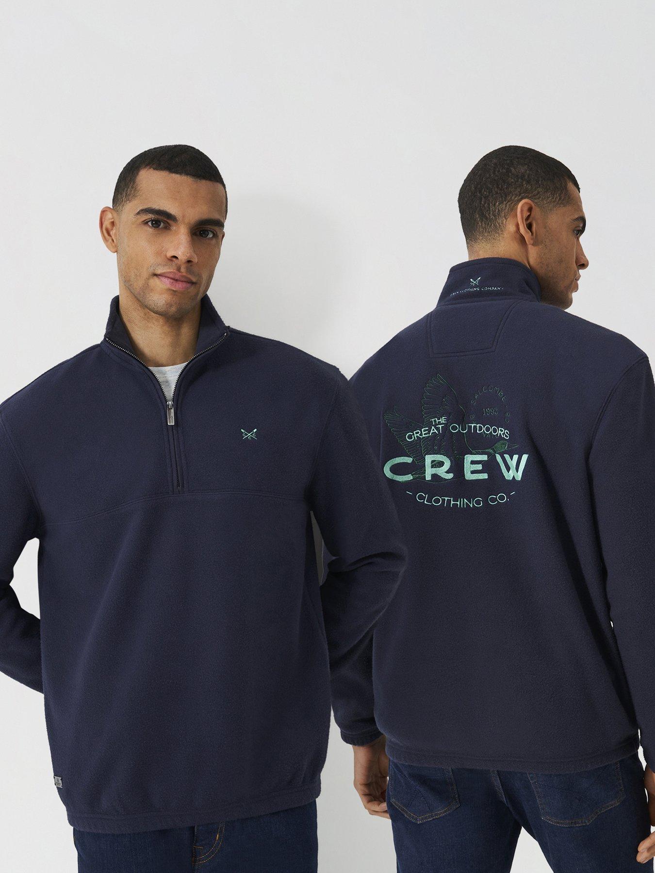 undefined Printed Fleece 1/4 Zip Sweatshirt - Navy
