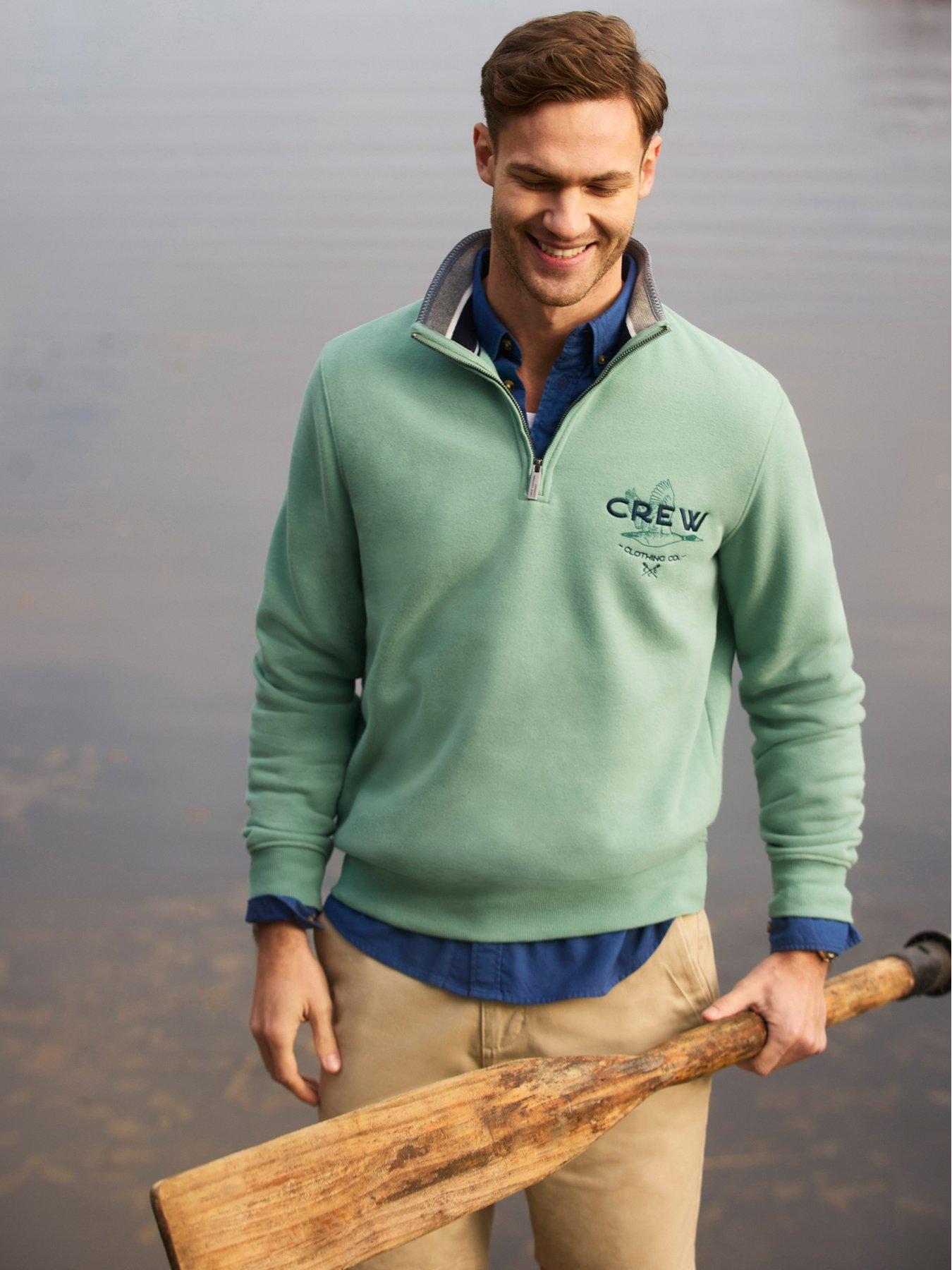 undefined Printed 1/4 Zip Sweat - Green