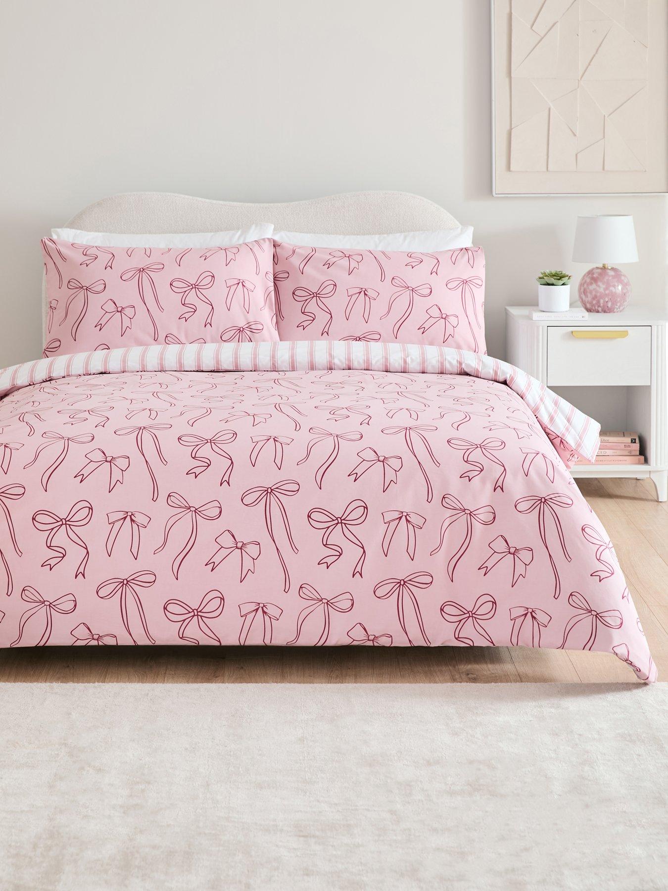 undefined Bow Print Duvet Cover Set