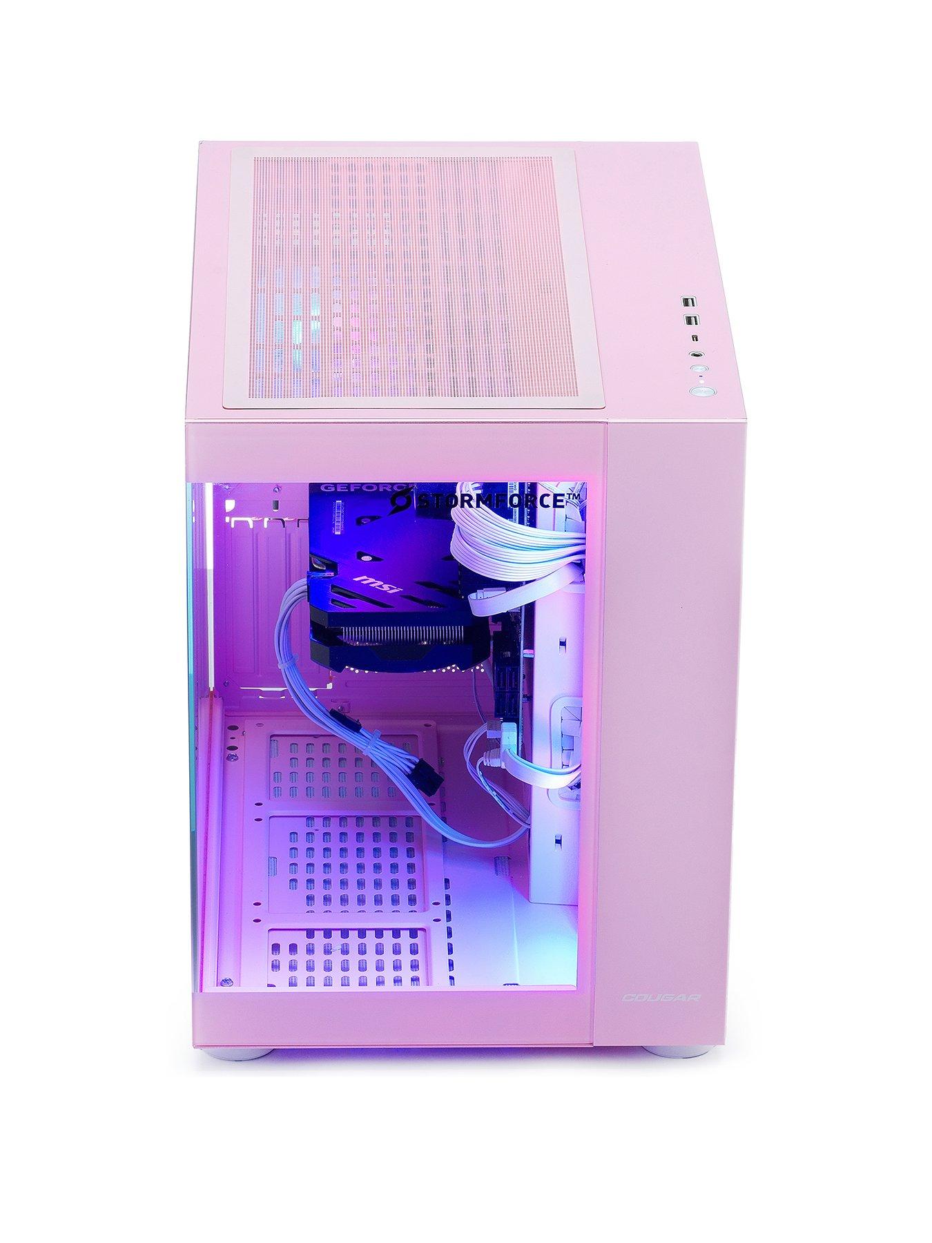 Image 2 of 6 of Stormforce FV150 Gaming Desktop - GeForce RTX 4060 Ti, AMD Ryzen 5, 32GB RAM, 1TB SSD - Pink