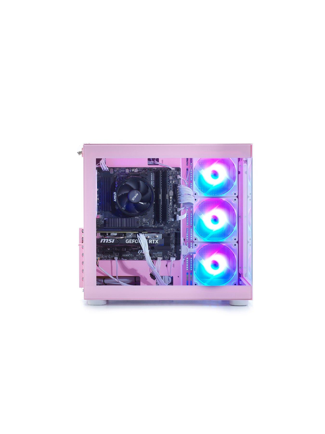 Image 3 of 6 of Stormforce FV150 Gaming Desktop - GeForce RTX 4060 Ti, AMD Ryzen 5, 32GB RAM, 1TB SSD - Pink