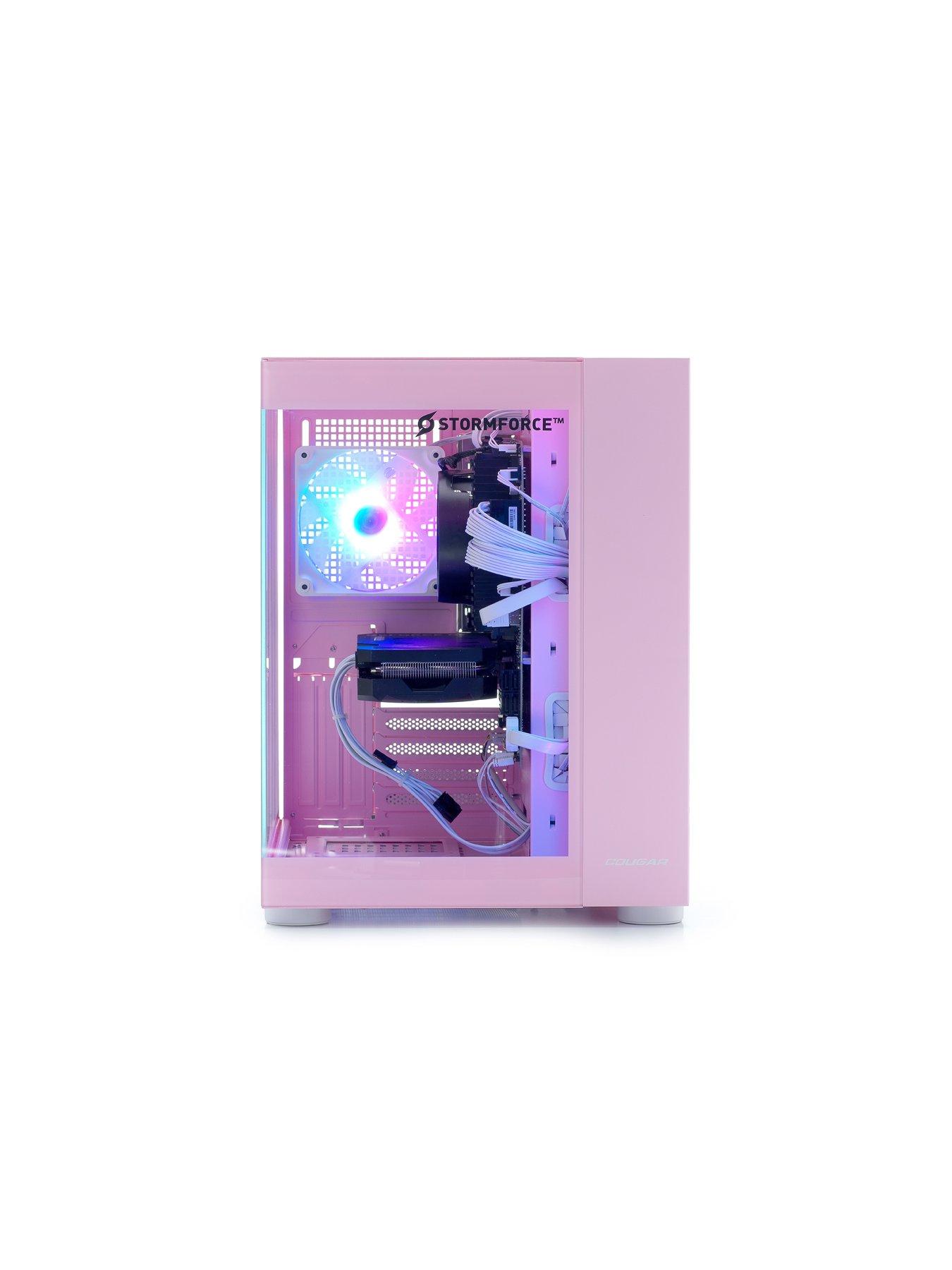 Image 4 of 6 of Stormforce FV150 Gaming Desktop - GeForce RTX 4060 Ti, AMD Ryzen 5, 32GB RAM, 1TB SSD - Pink