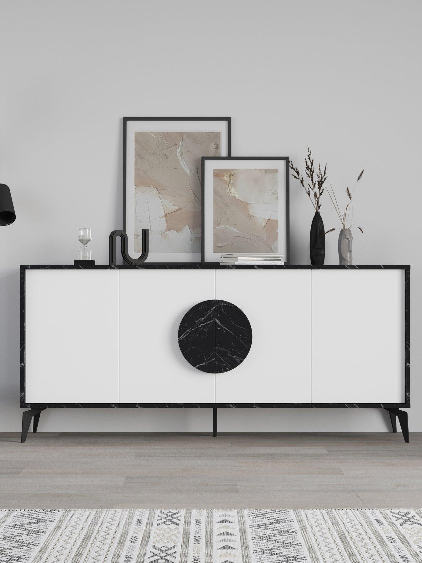 Decortie Gora Large Sideboard - Black/white