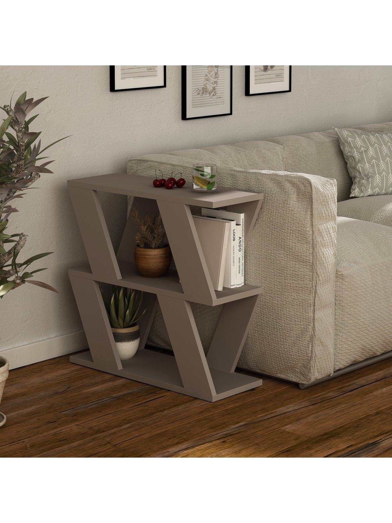 Image 3 of 7 of Decortie Lazena Sofa Side Table - Mocha
