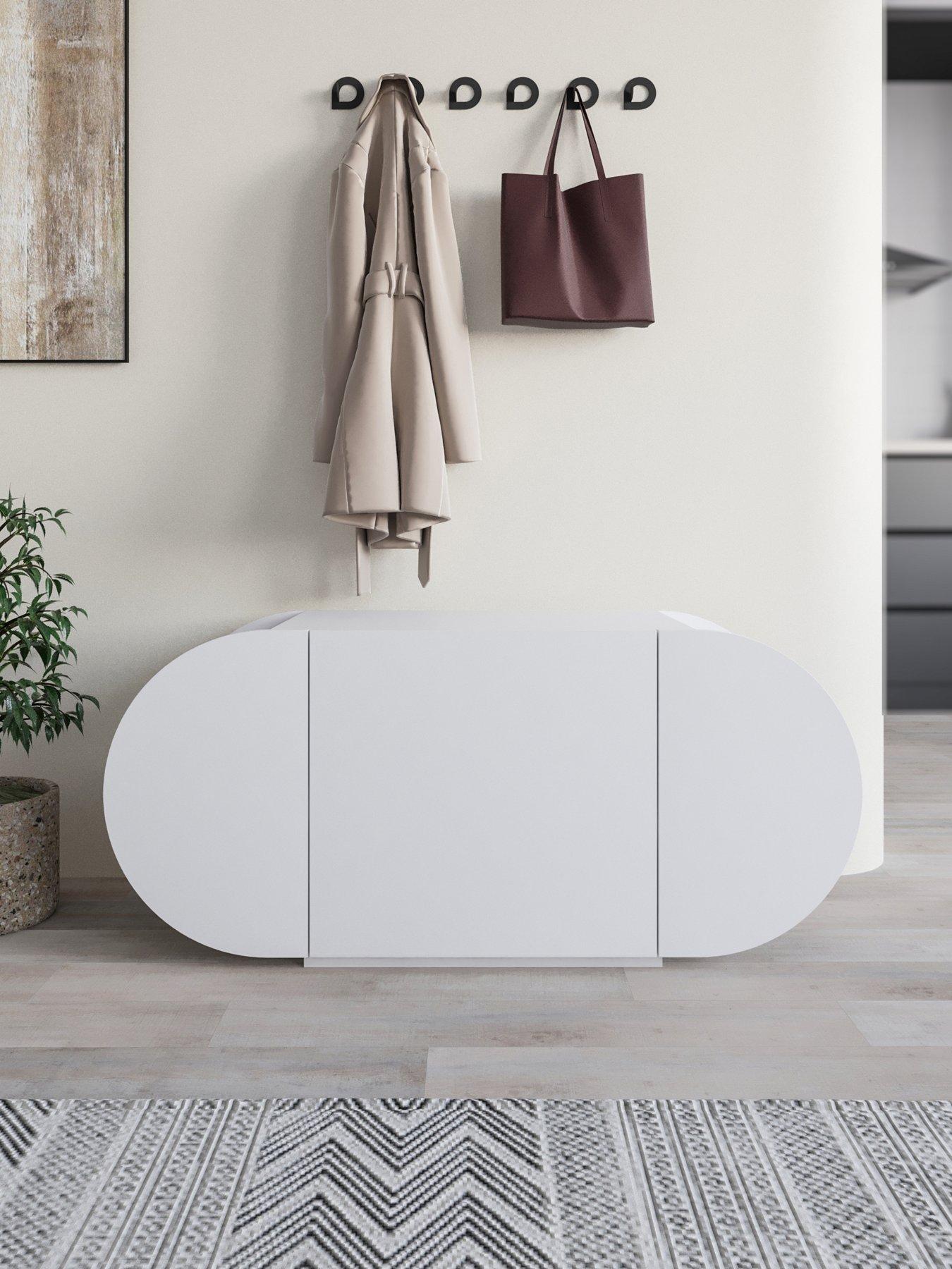 undefined Pozy Shoe Storage Bench - White