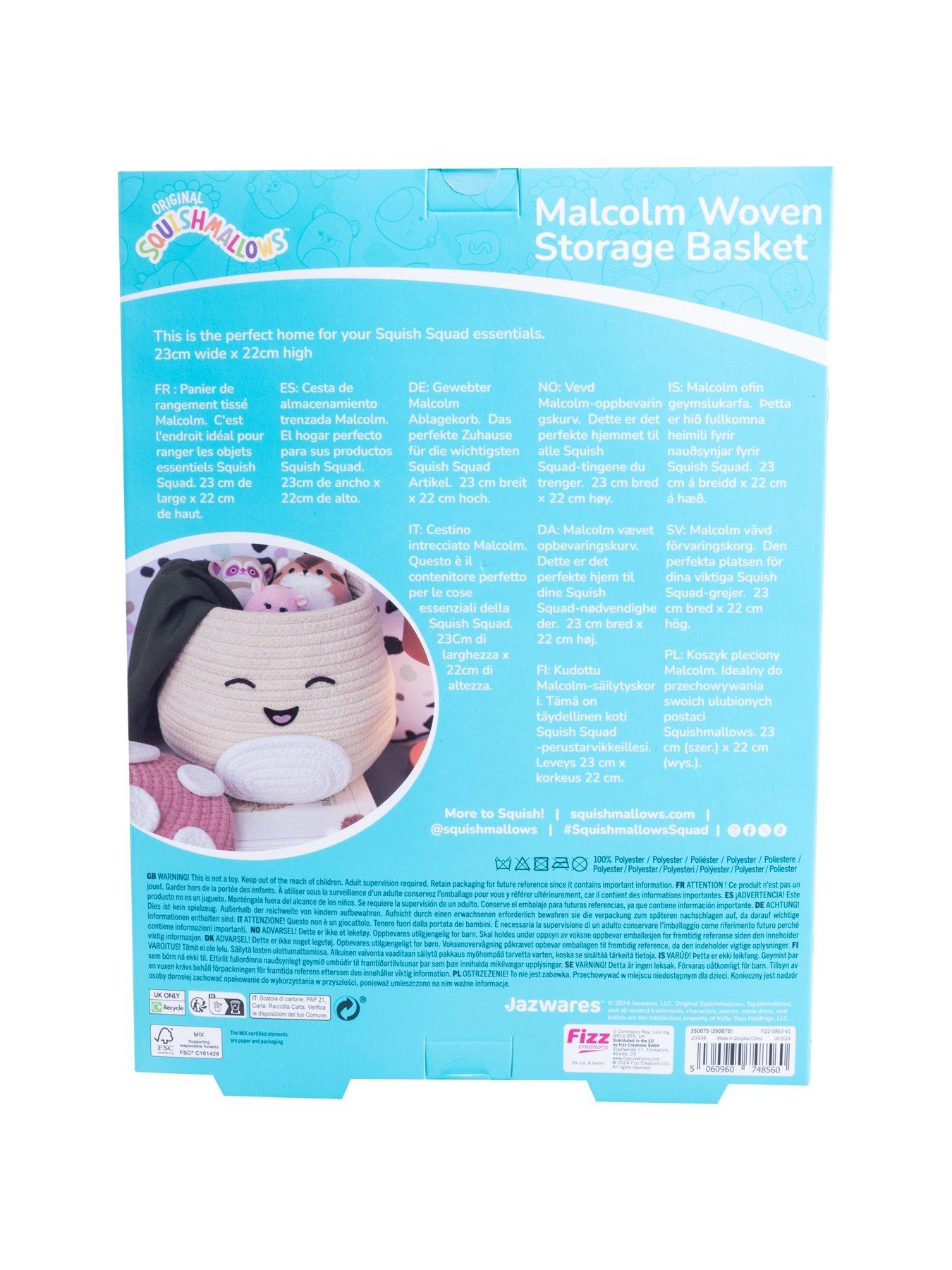 Image 6 of 6 of Squishmallows Malcolm Woven Storage Basket