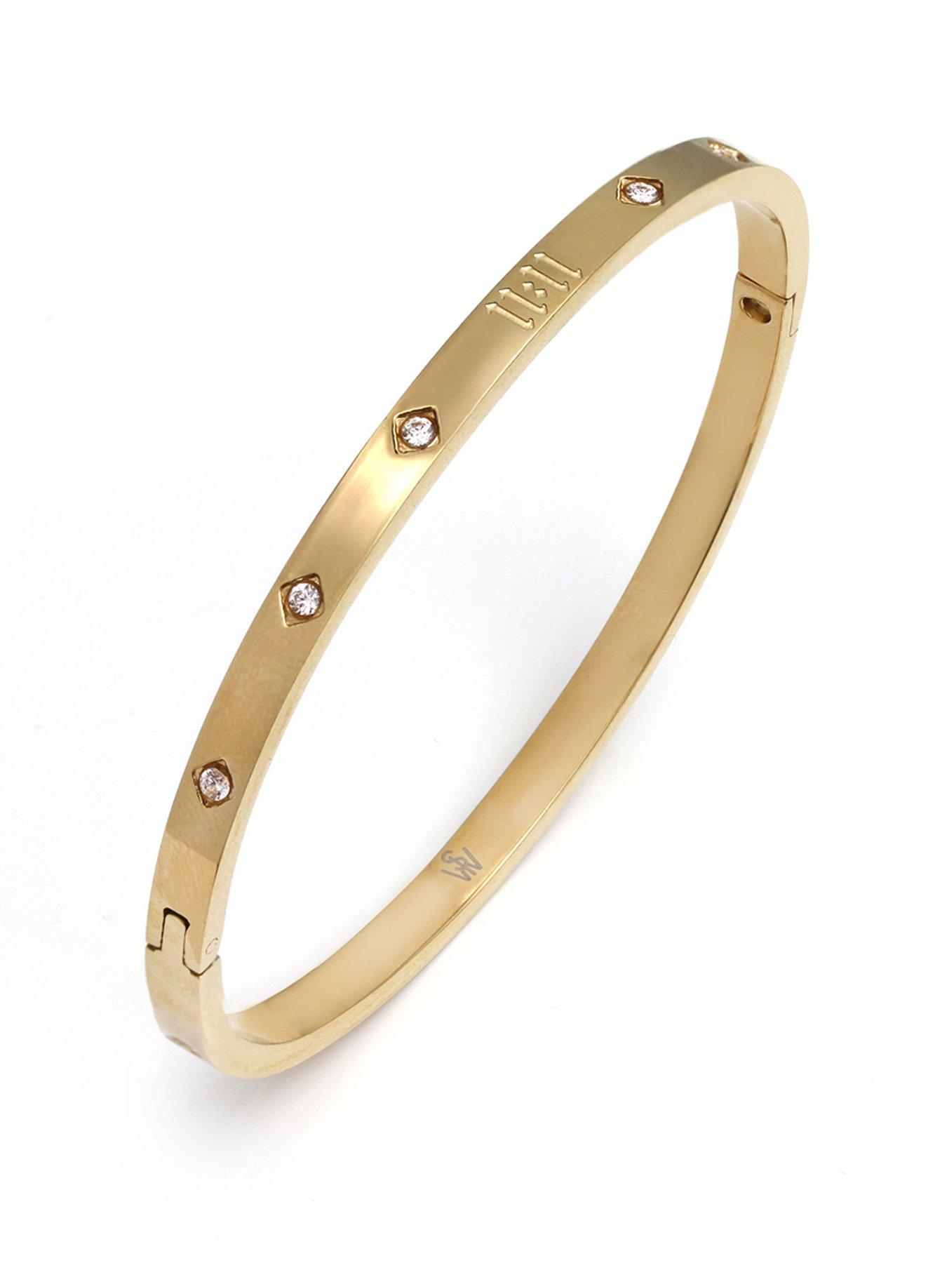 Image 2 of 3 of Say It With 11:11 Bangle - Yellow Gold