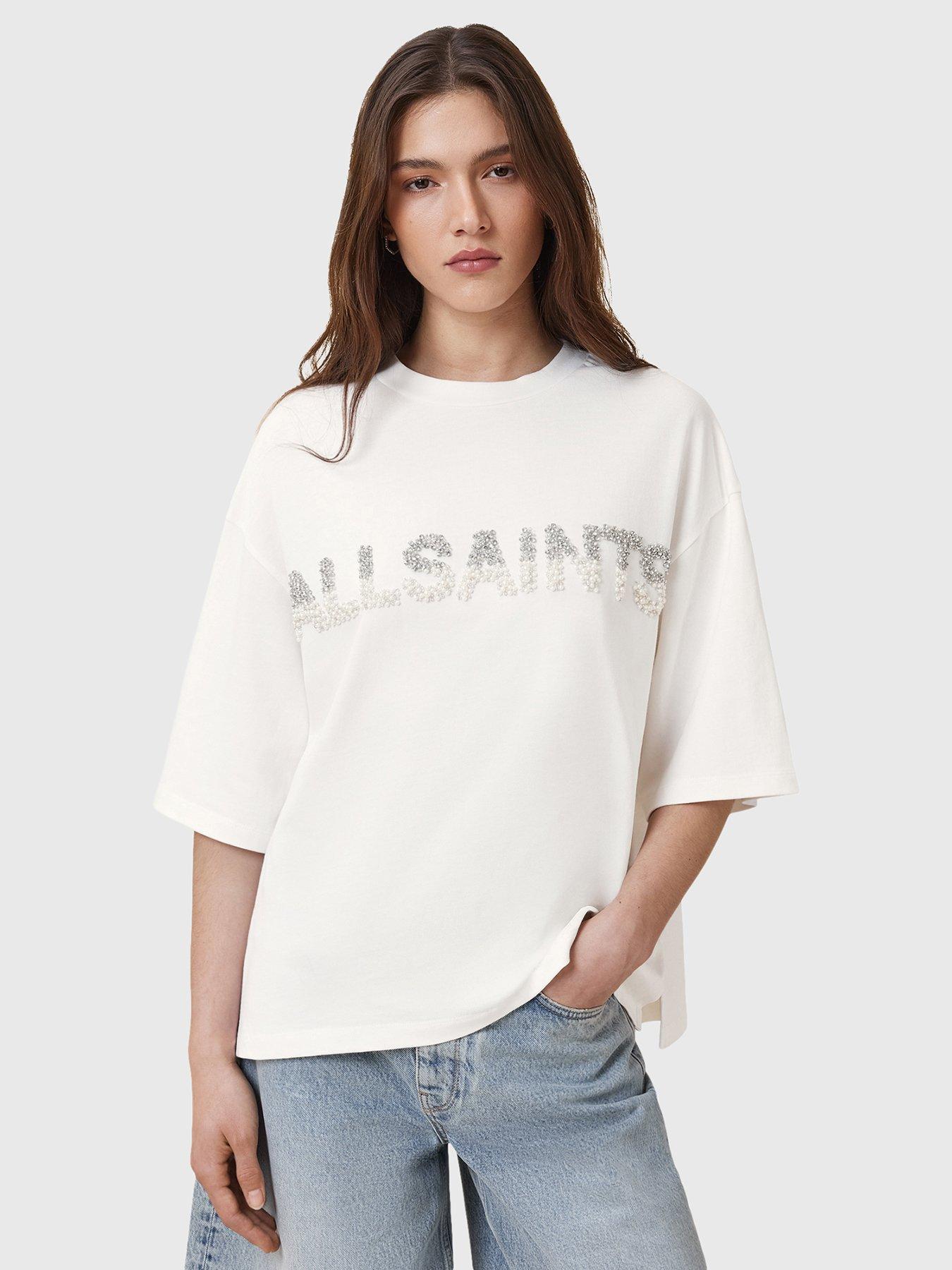 AllSaints Amelie Pearl T-Shirt - White