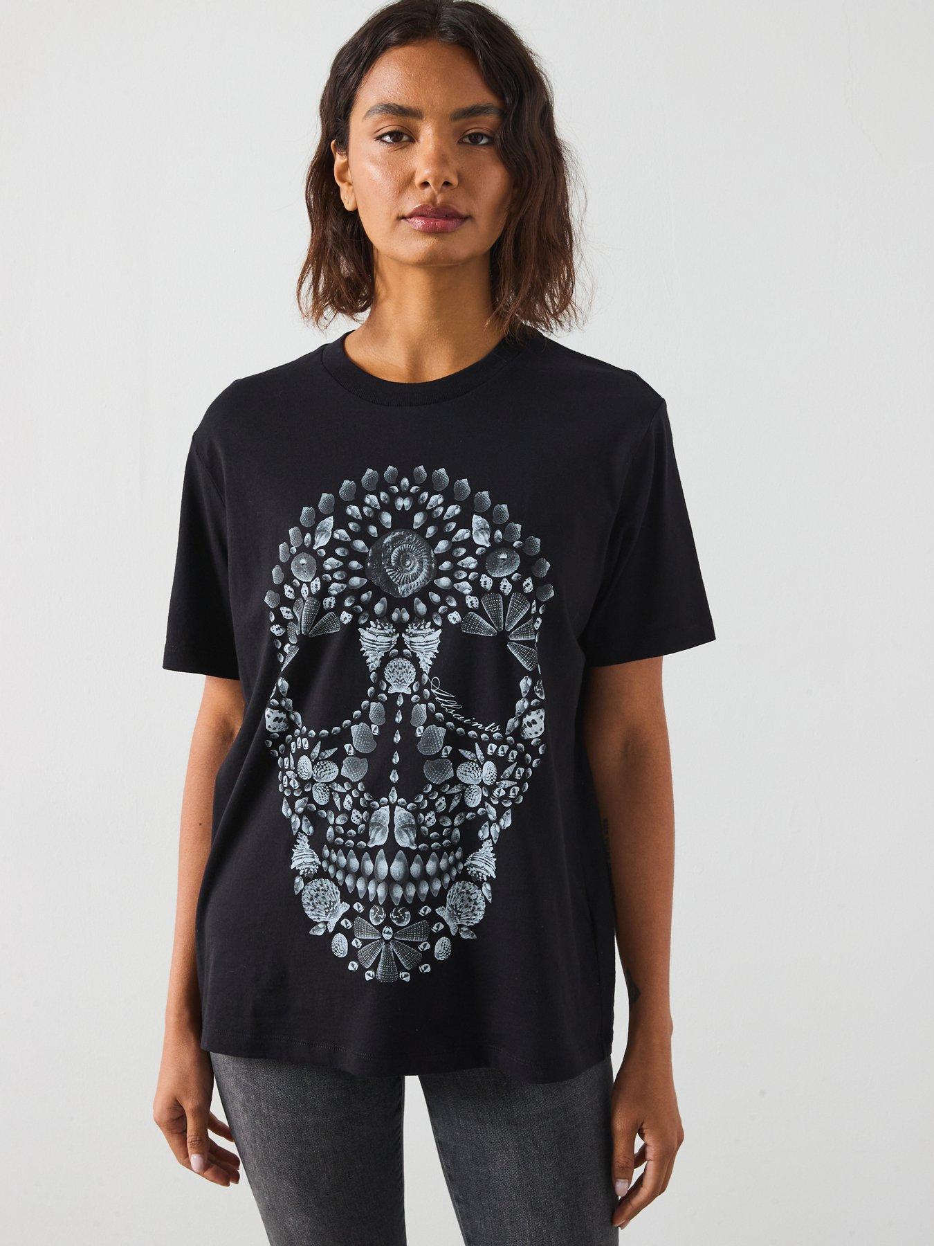 AllSaints Shkull Bf T-Shirt - Black