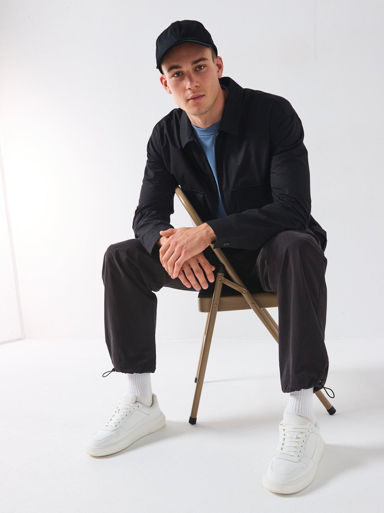 Image 3 of 6 of Very Man Loose Tech Trousers - Black
