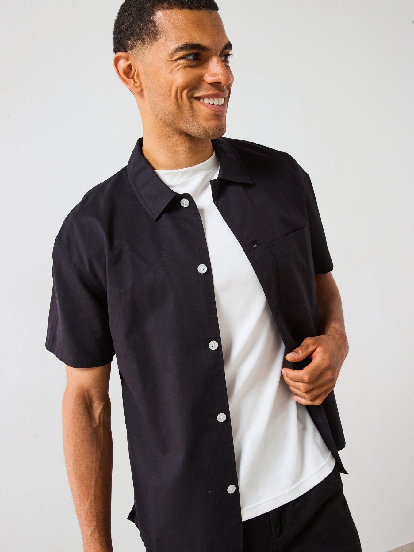 very-man-lyocell-blend-shirt-black