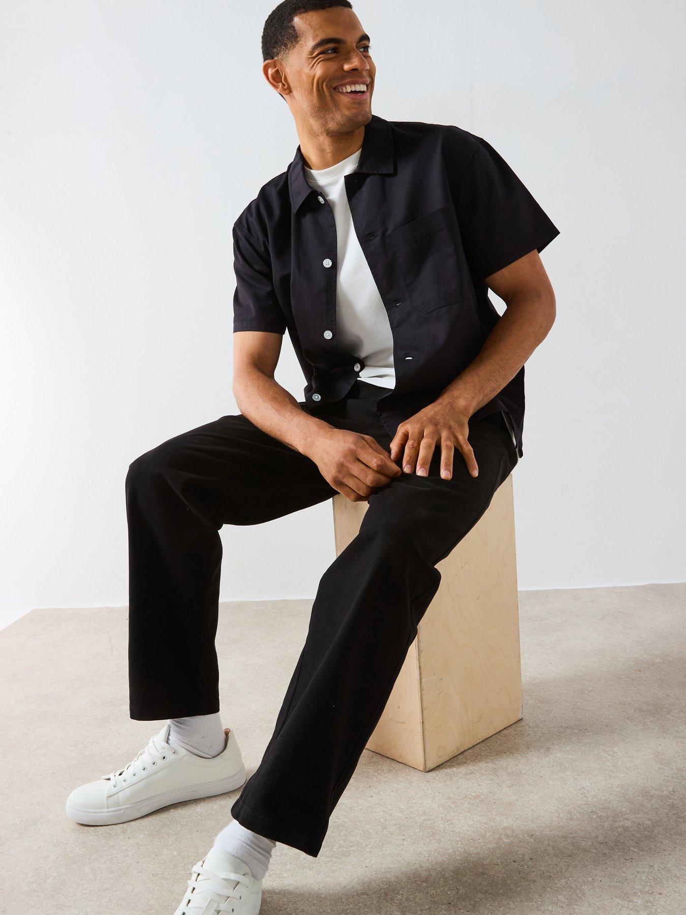 undefined Lyocell Blend Shirt - Black