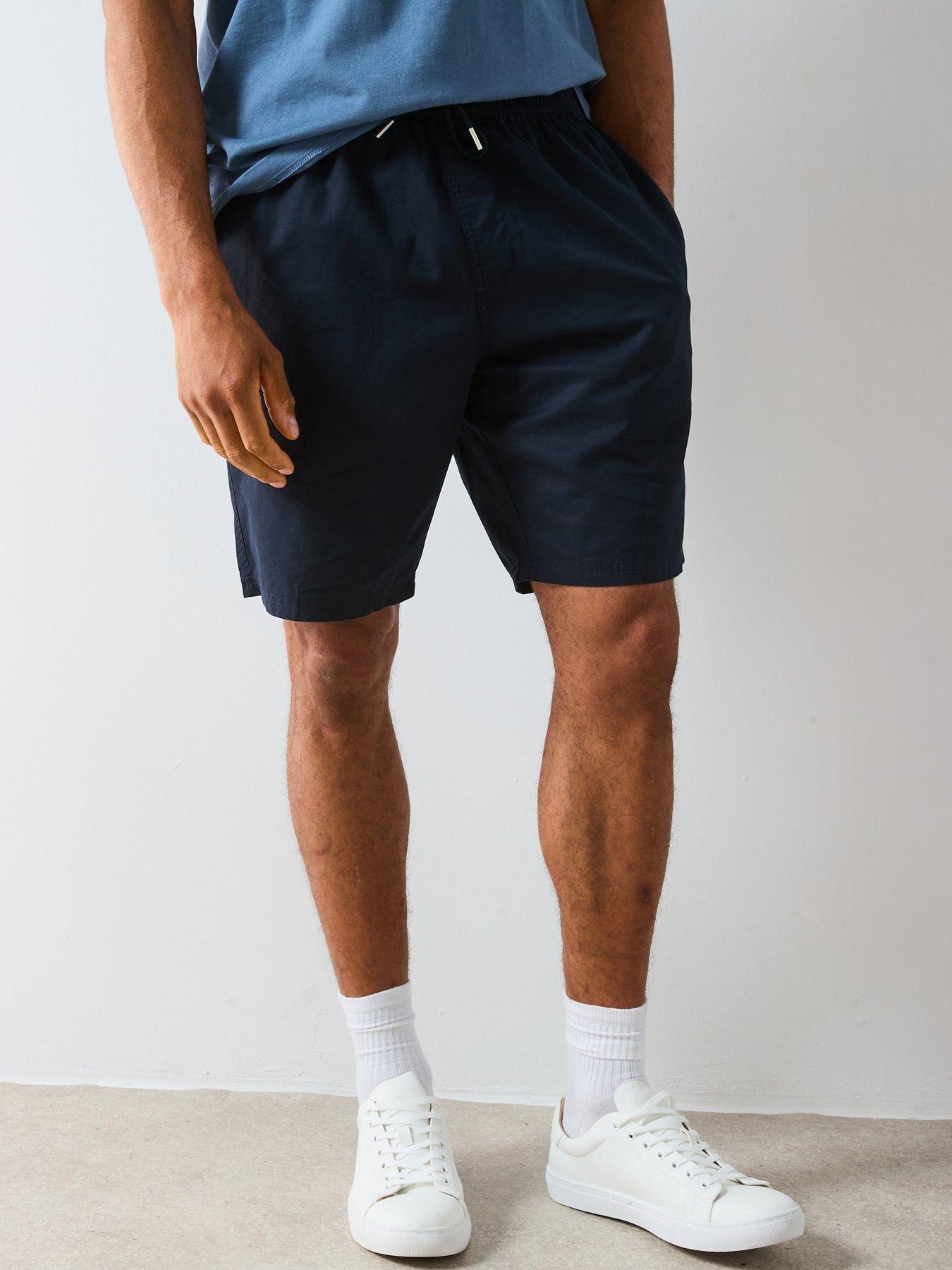 undefined Lyocell Blend Shorts - Navy