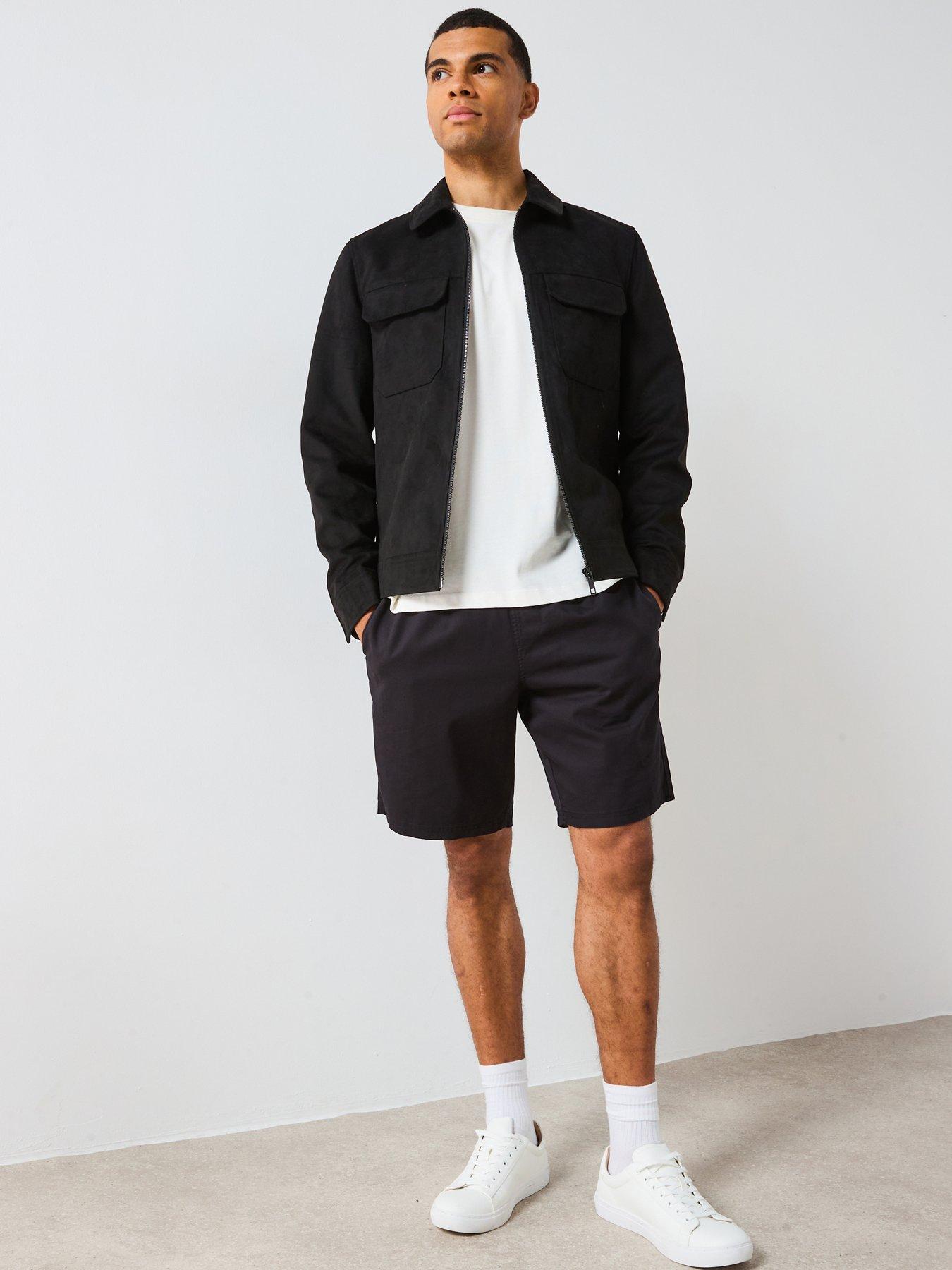 Image 5 of 6 of Very Man Lyocell Blend Shorts - Black