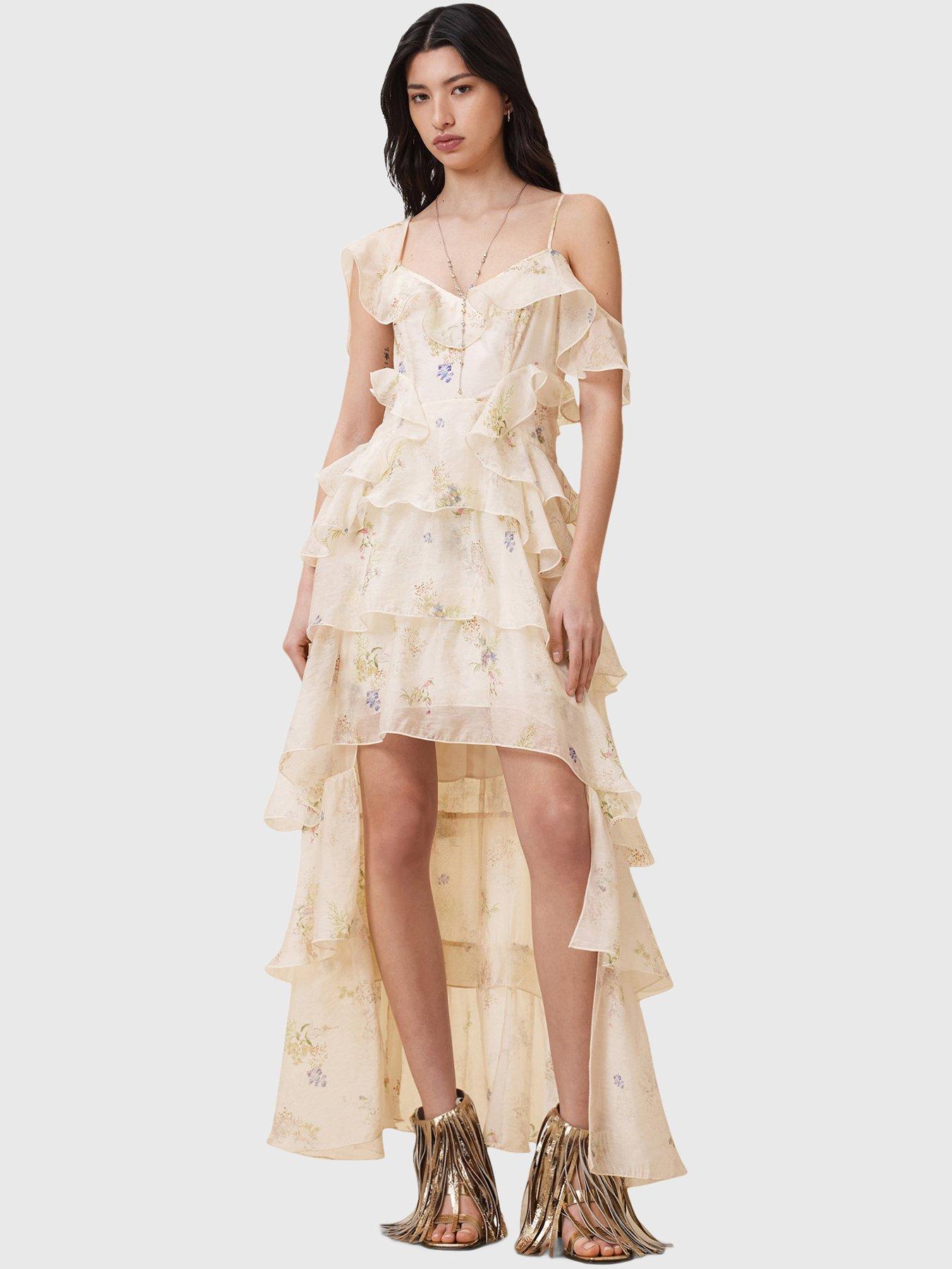 AllSaints Sienna Dress, White, Size 14, Women