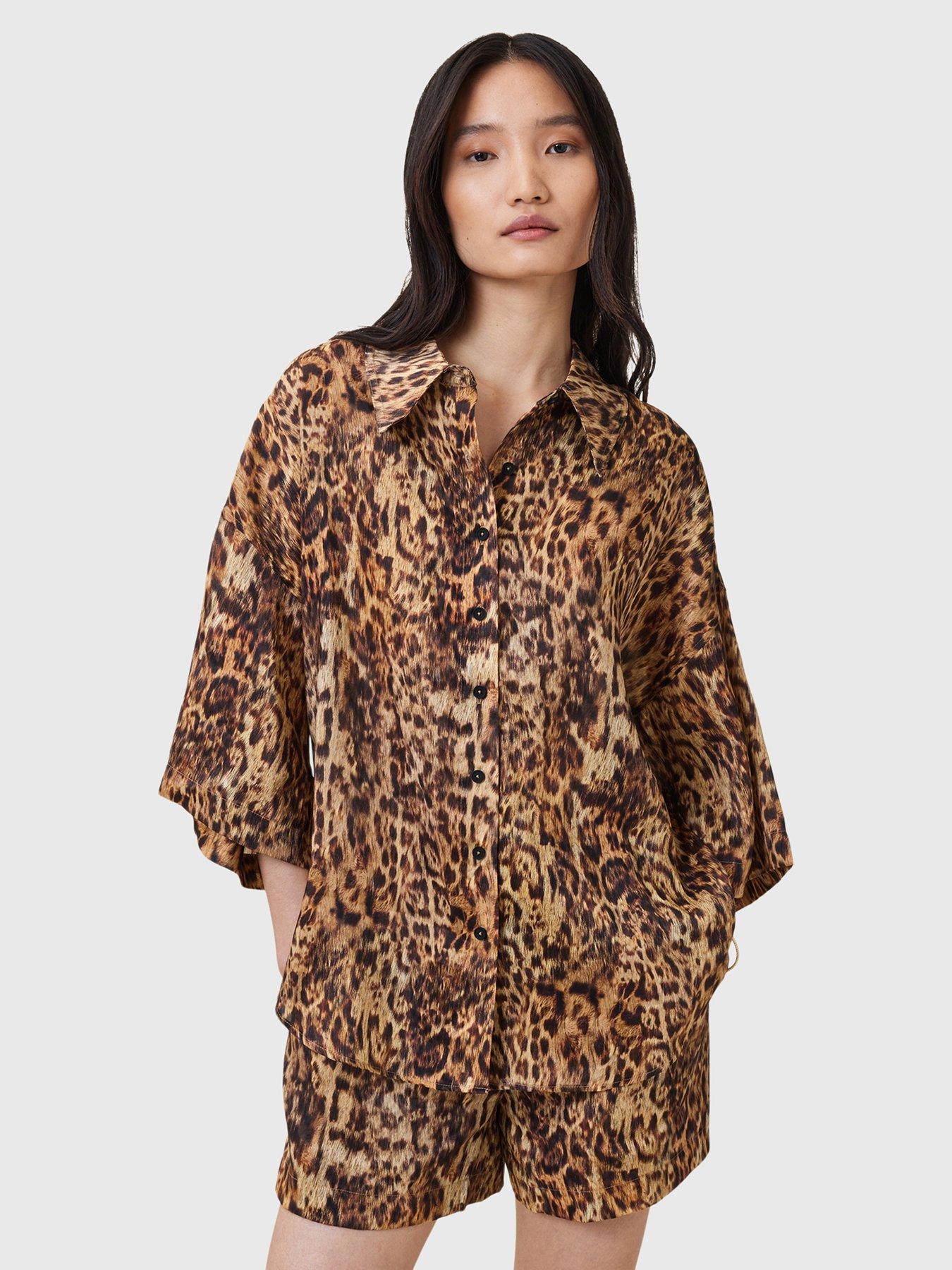 AllSaints Charli Shirt, Brown, Size 16, Women