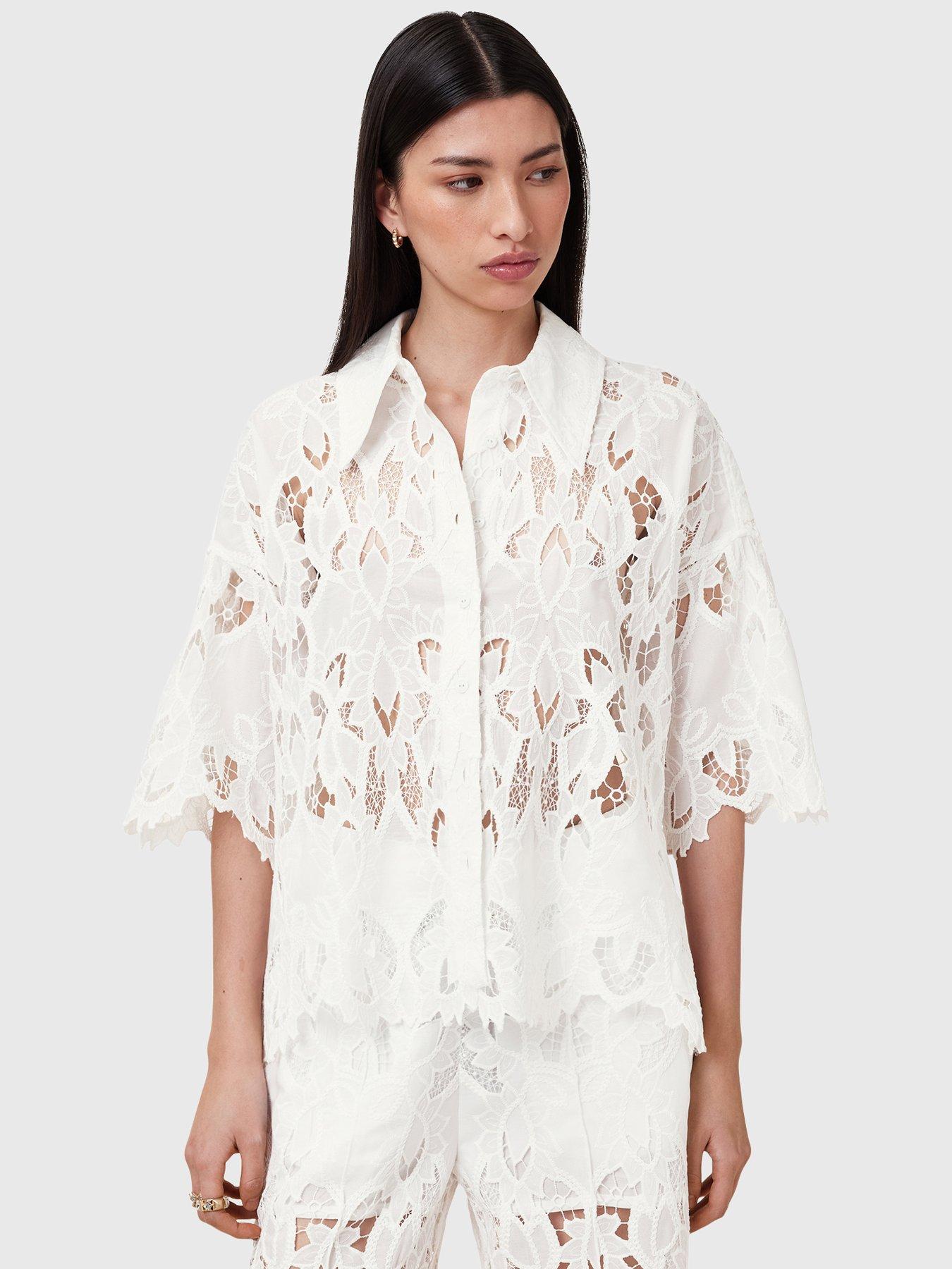 undefined Charli Embroidered Shirt - White