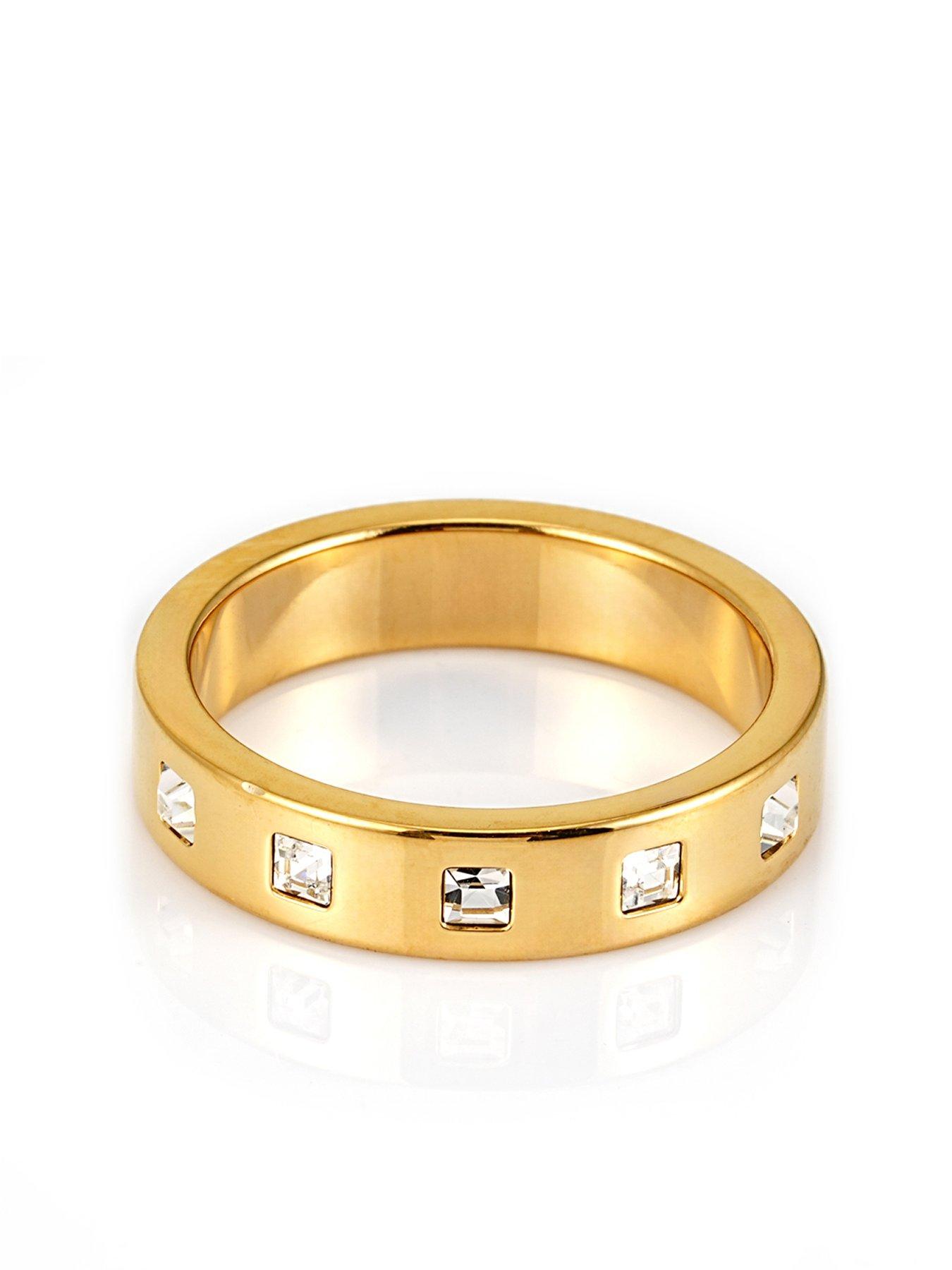 undefined CZ Half Band Ring - Yellow Gold