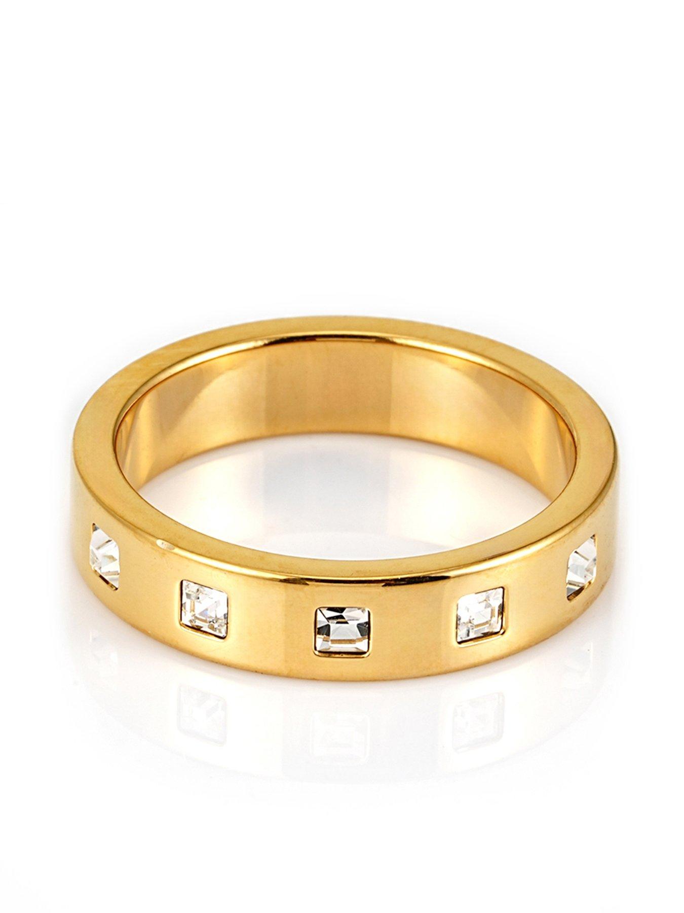 Say It With CZ Half Band Ring - Yellow Gold