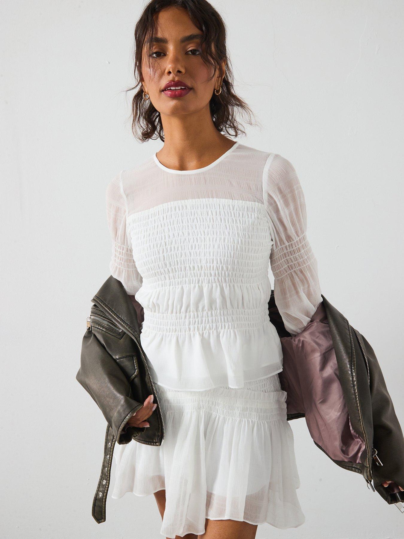 AllSaints Pamela Top, White, Size 14, Women