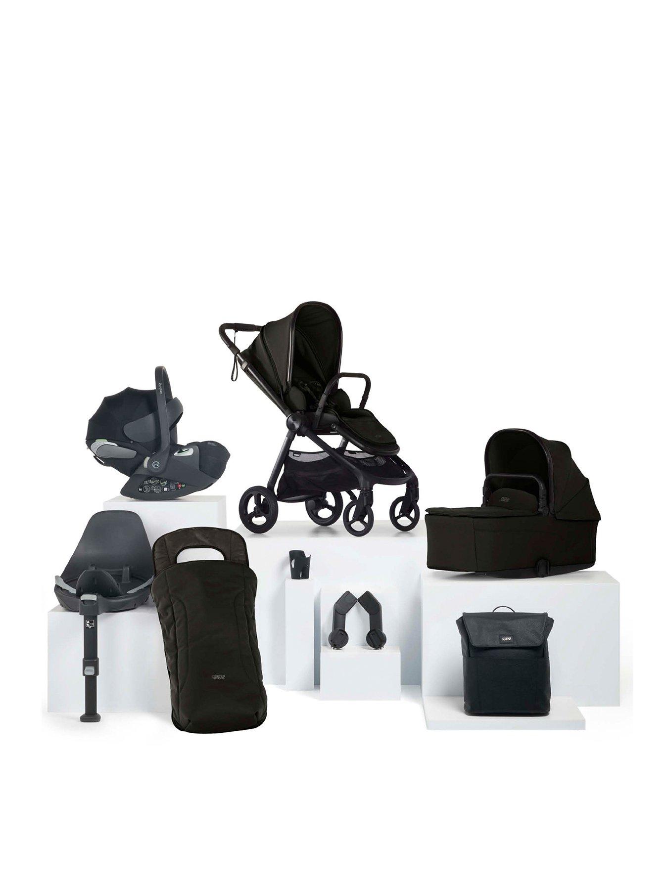 Mamas & Papas Complete Kit - Cloud T Vardo Noir (Inc Pushchair, Carrycot, Adaptors, Cupholder, Bag, Footmuff, Cloud T  &  Isofix Base)