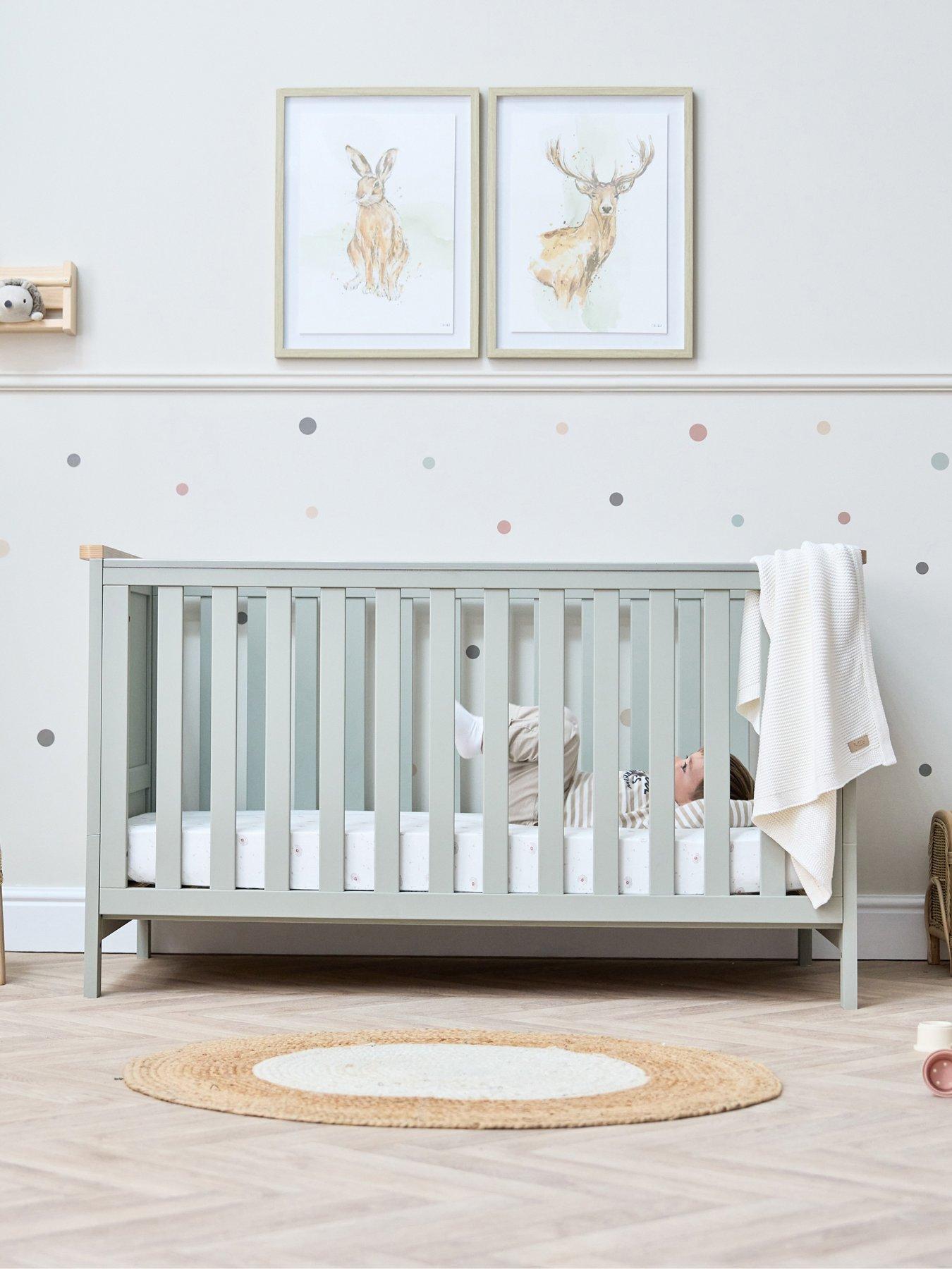 Product photograph of Tutti Bambini Misha Cot Bed - Sage Oak from very.co.uk