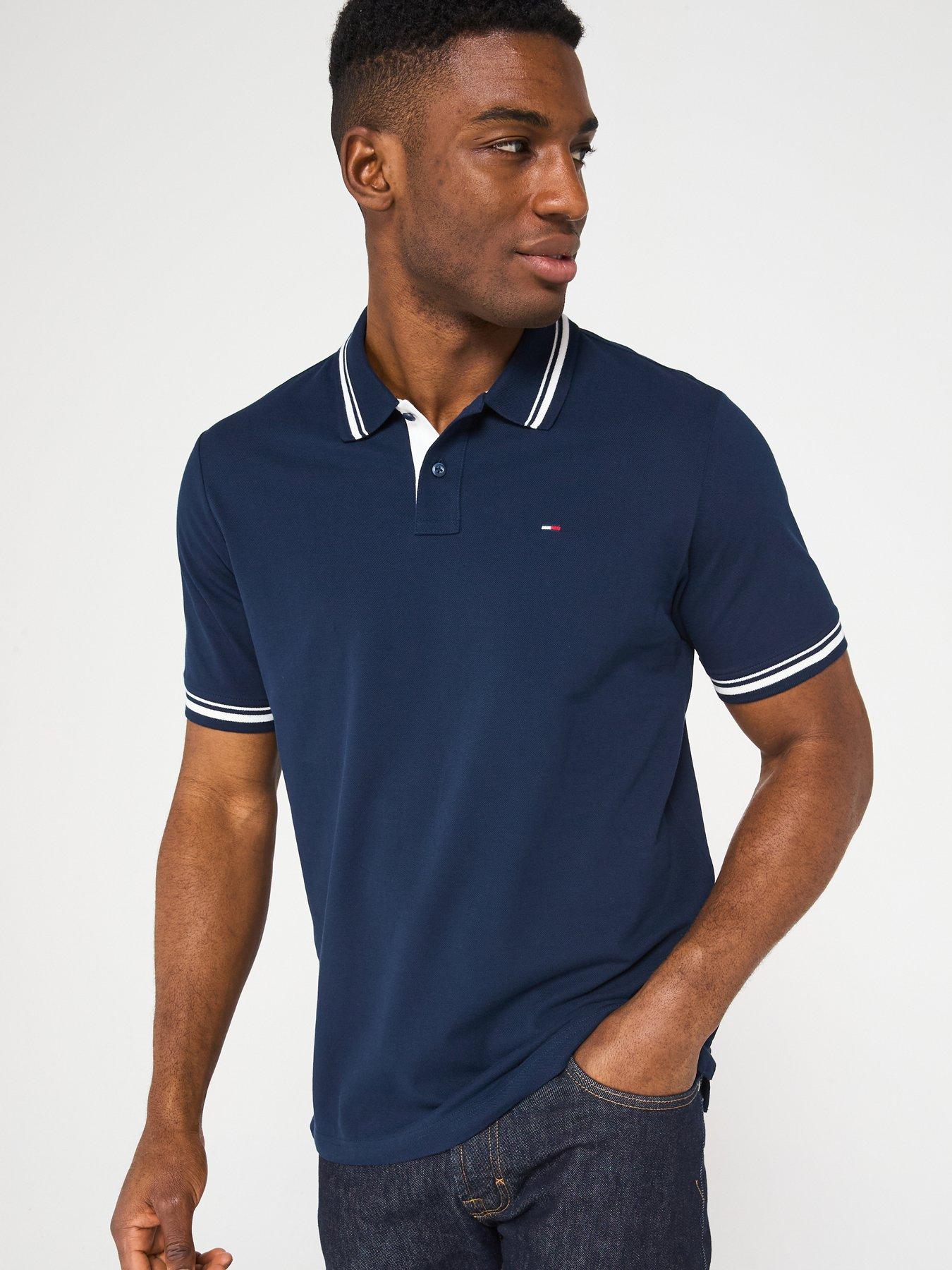 undefined Regular Fit Tipped Polo Shirt - Navy