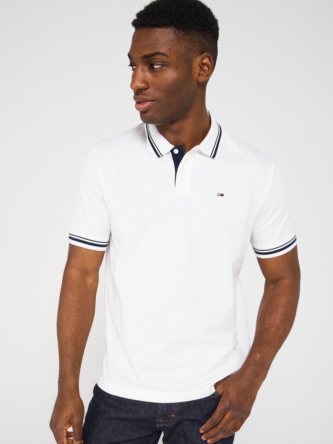 Tommy Jeans Regular Fit Tipped Polo Shirt - Beige