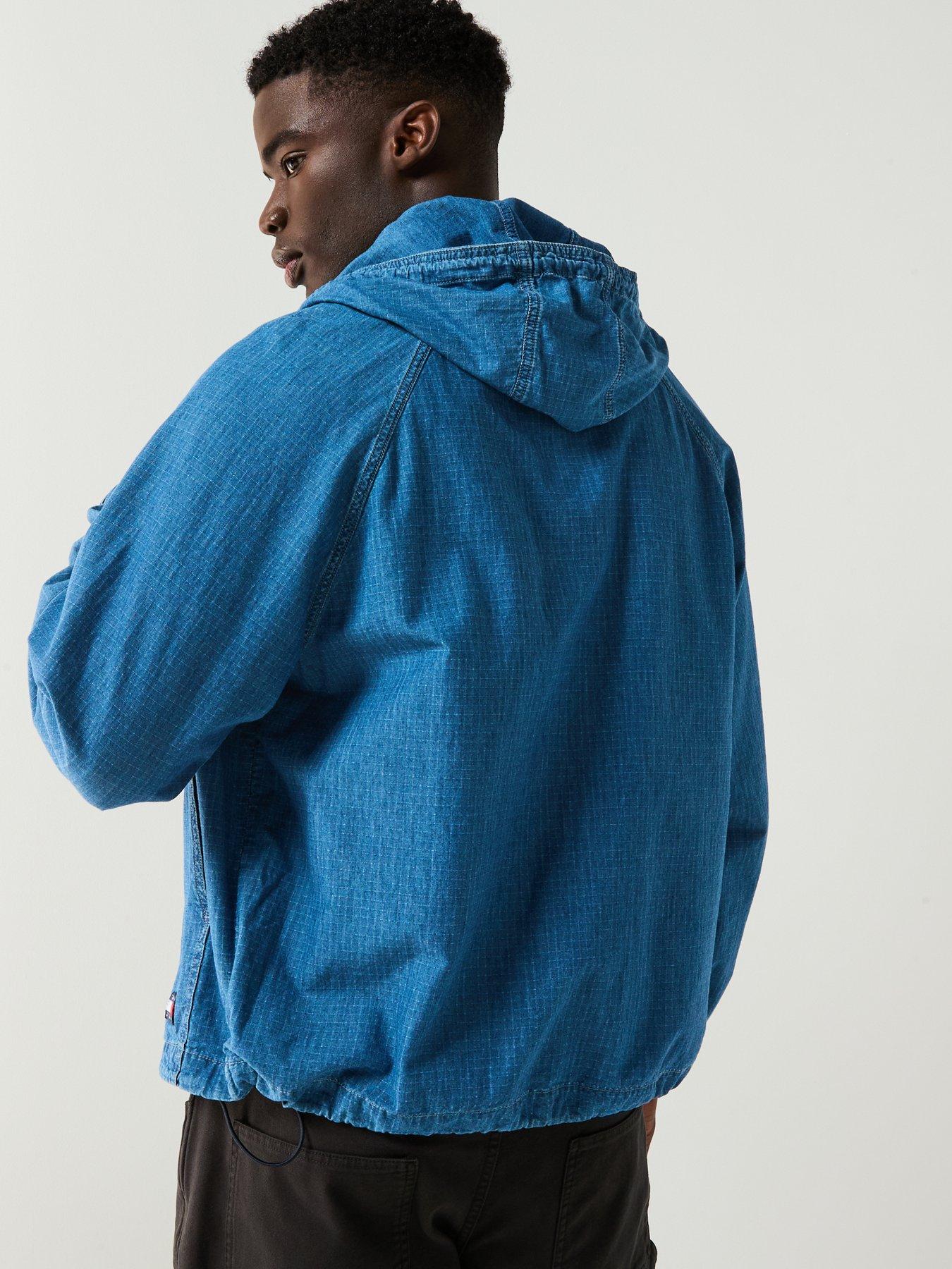 Image 2 of 6 of Tommy Jeans Zip Through Ripstop Lightweight Jacket - Blue