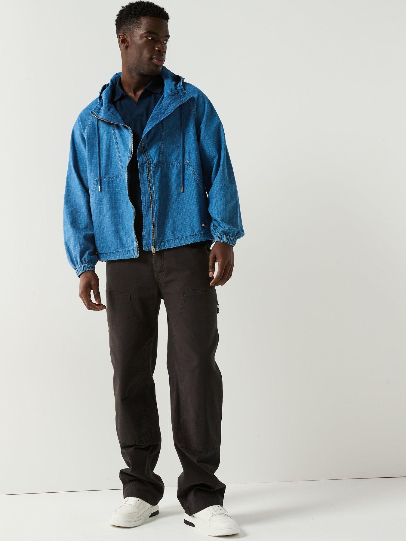 Image 3 of 6 of Tommy Jeans Zip Through Ripstop Lightweight Jacket - Blue