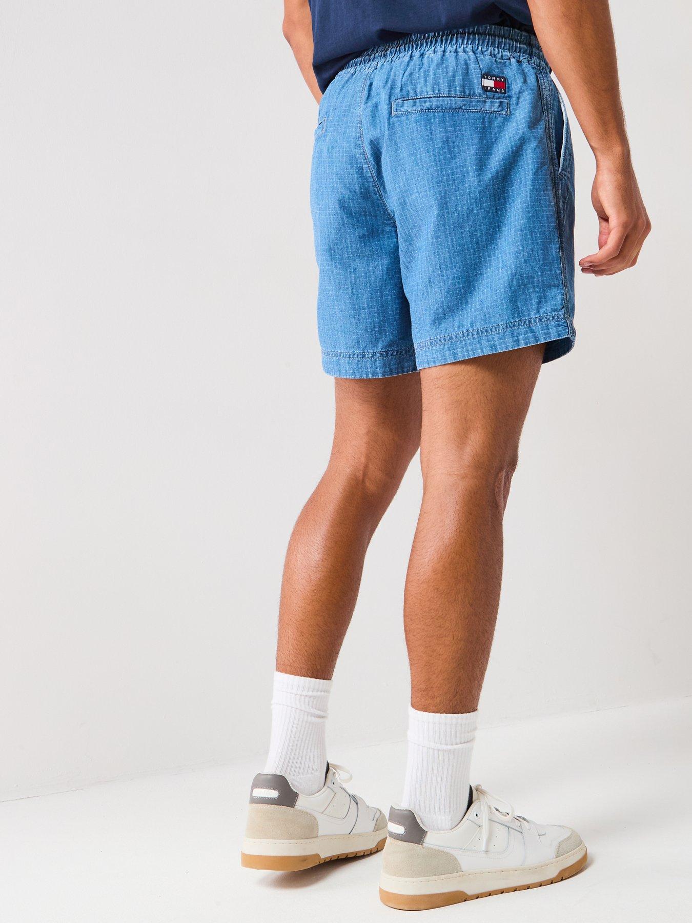 Image 2 of 6 of Tommy Jeans Ripstop Denim-Style Shorts - Blue