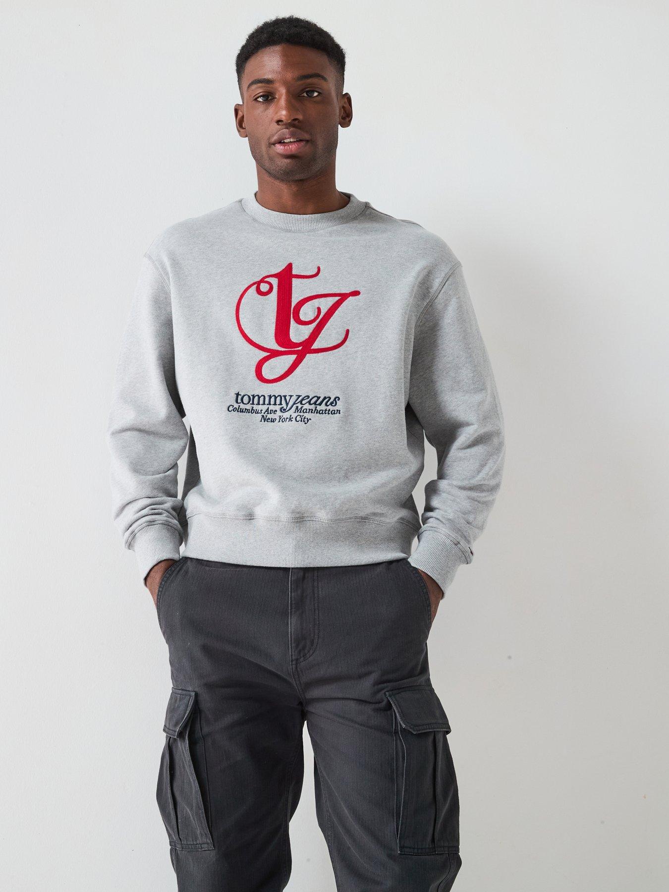 undefined Monogram Logo Crew Sweat - Grey