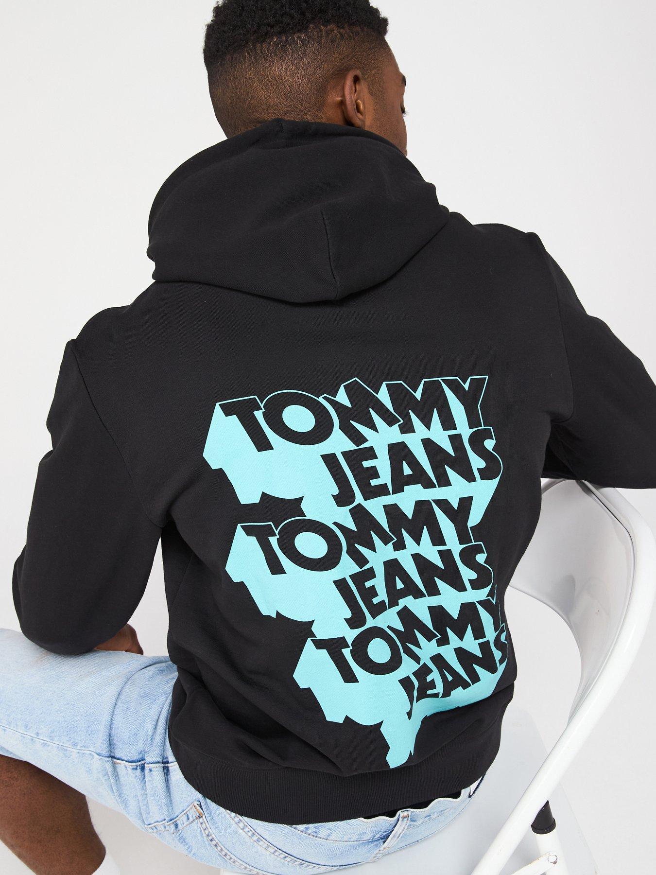 undefined Stack Back Logo Overhead Hoodie - Black
